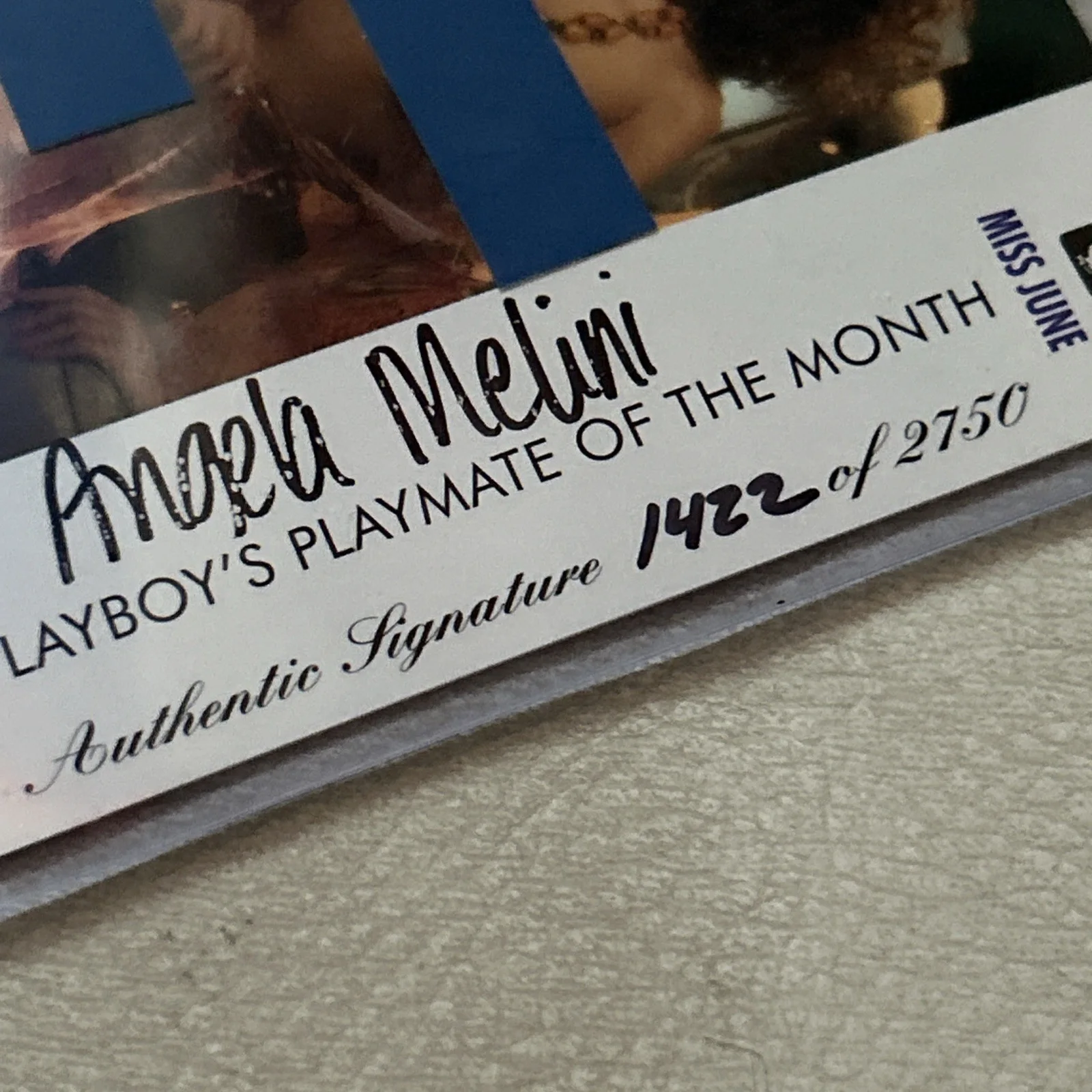 Angela Melini — Angela Melini Playboy ‘92 POTY Centerfold Card | Hand Signed & Numbered! NUDE 👀, image 3