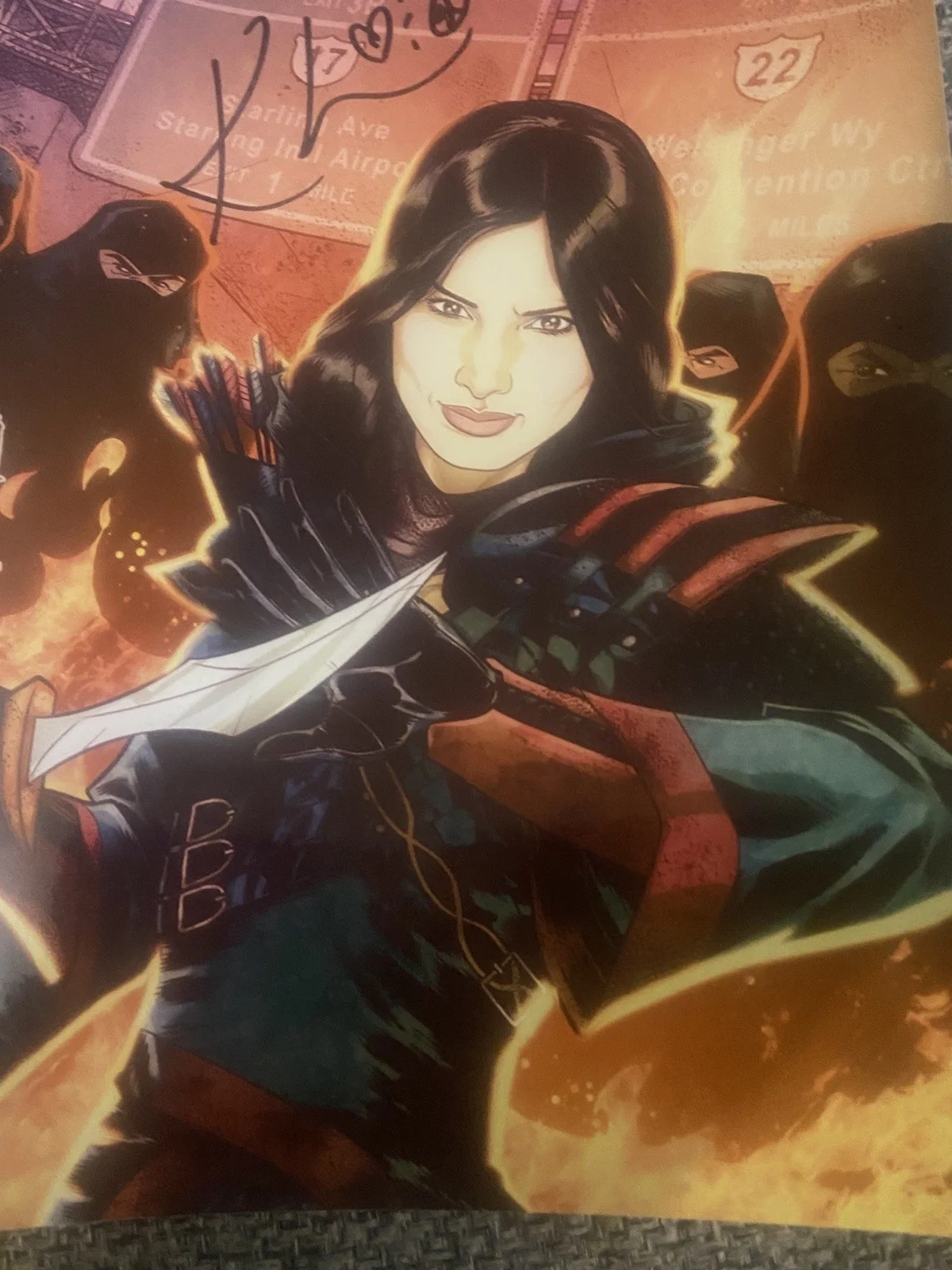 Katrina Law — KATRINA LAW Hand Signed ARROW 8x10 Photo Nyssa al Ghul LoA outfit COA