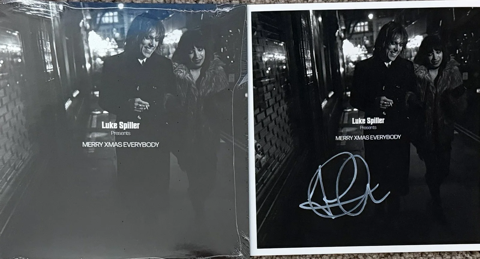 Luke Spiller Merry Xmas 7” with Signed Autograph, Sealed Record, image 2