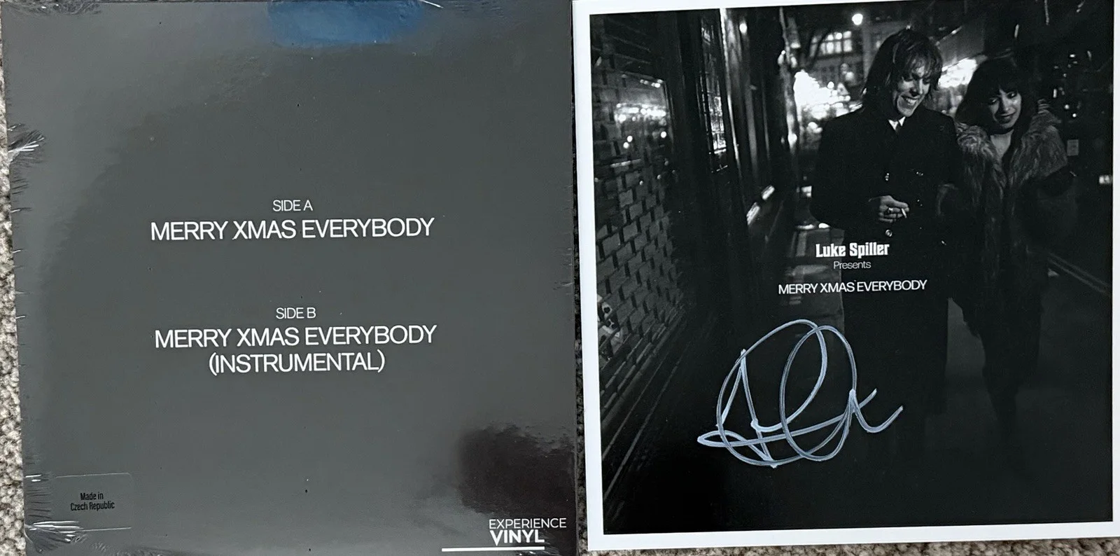 Luke Spiller Merry Xmas 7” with Signed Autograph, Sealed Record, image 3