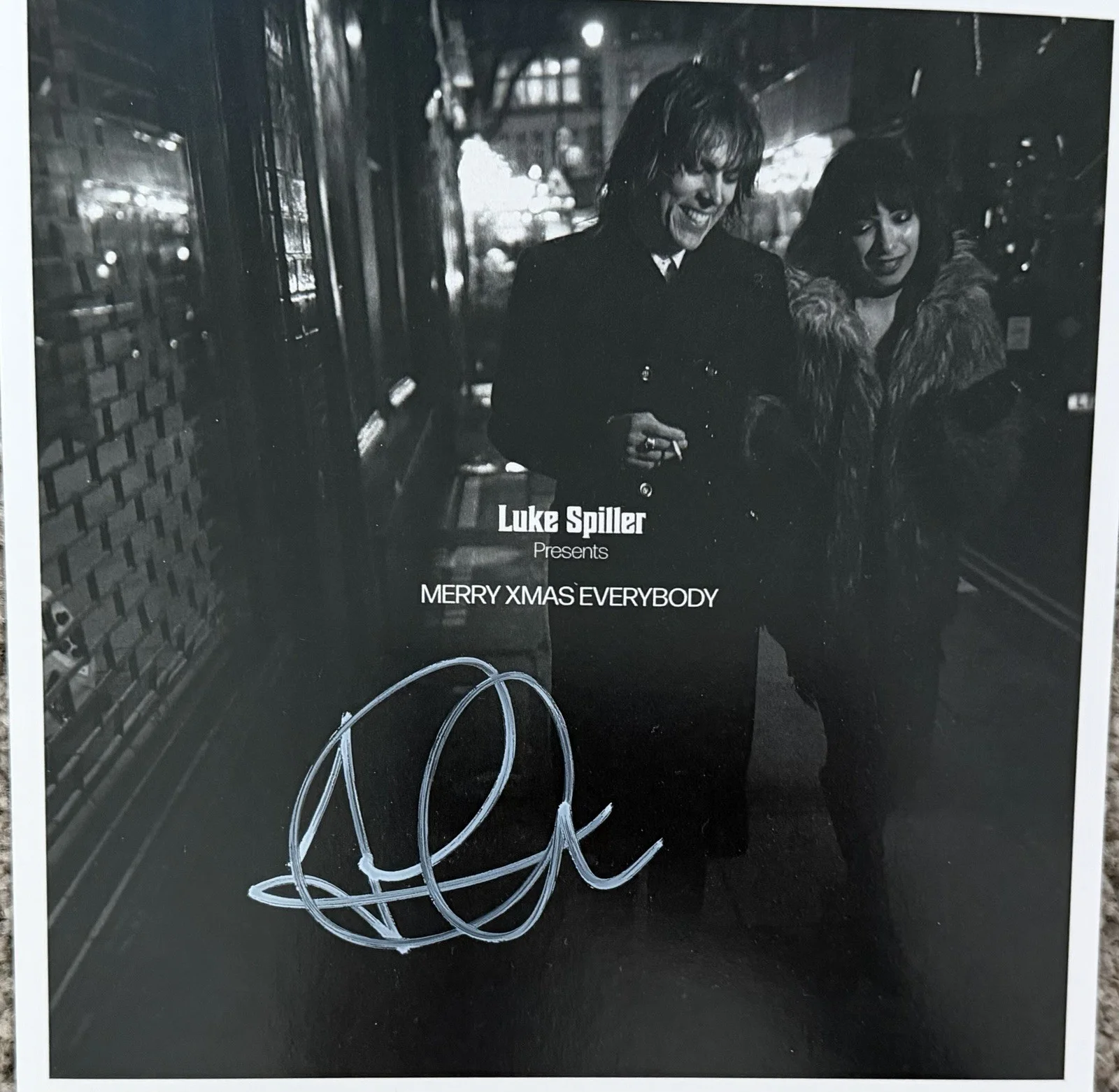 Luke Spiller Merry Xmas 7” with Signed Autograph, Sealed Record, image 4