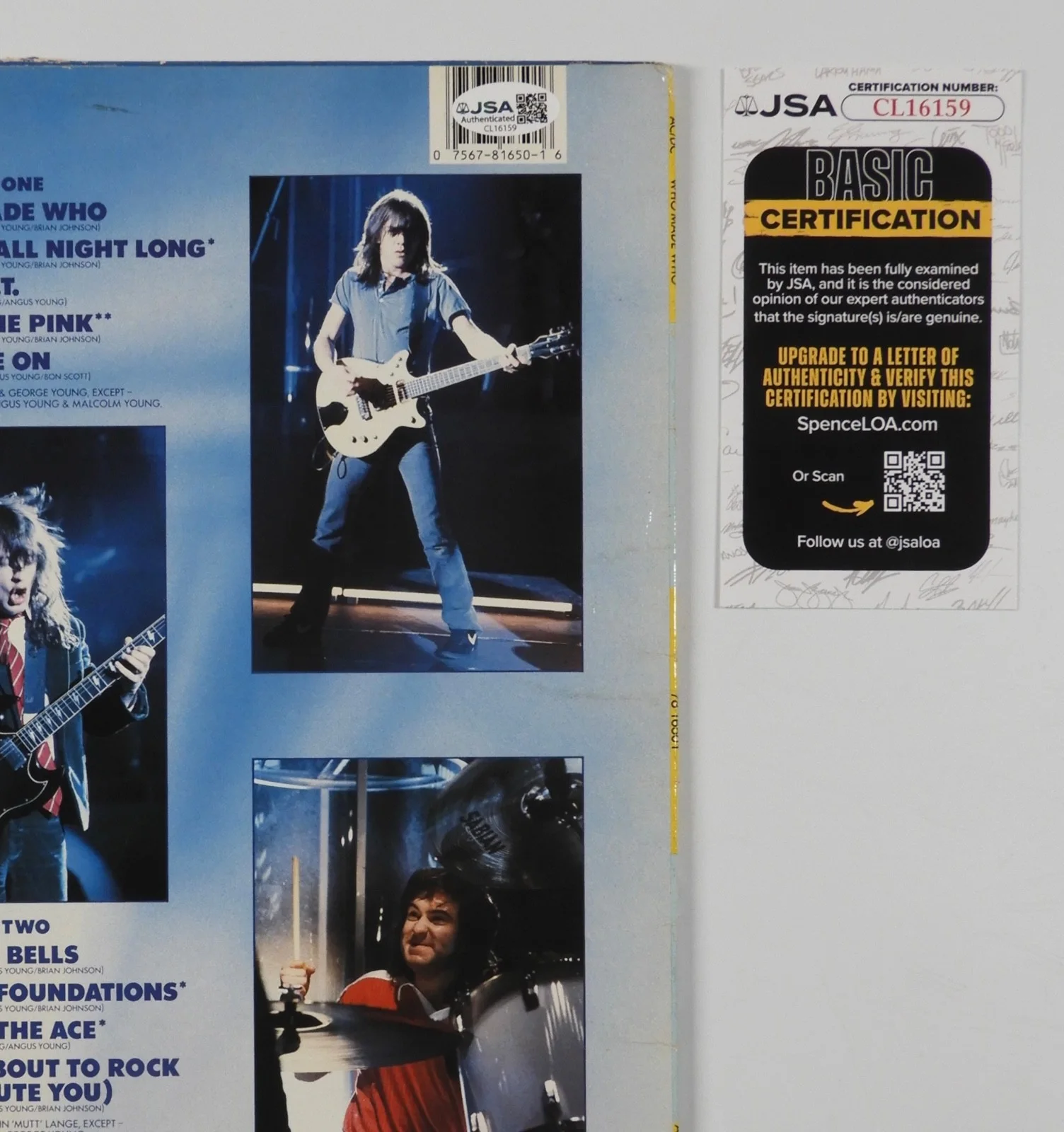 AC/DC Simon Wright JSA Signed Autograph Album Record Vinyl Who Made Who, image 3