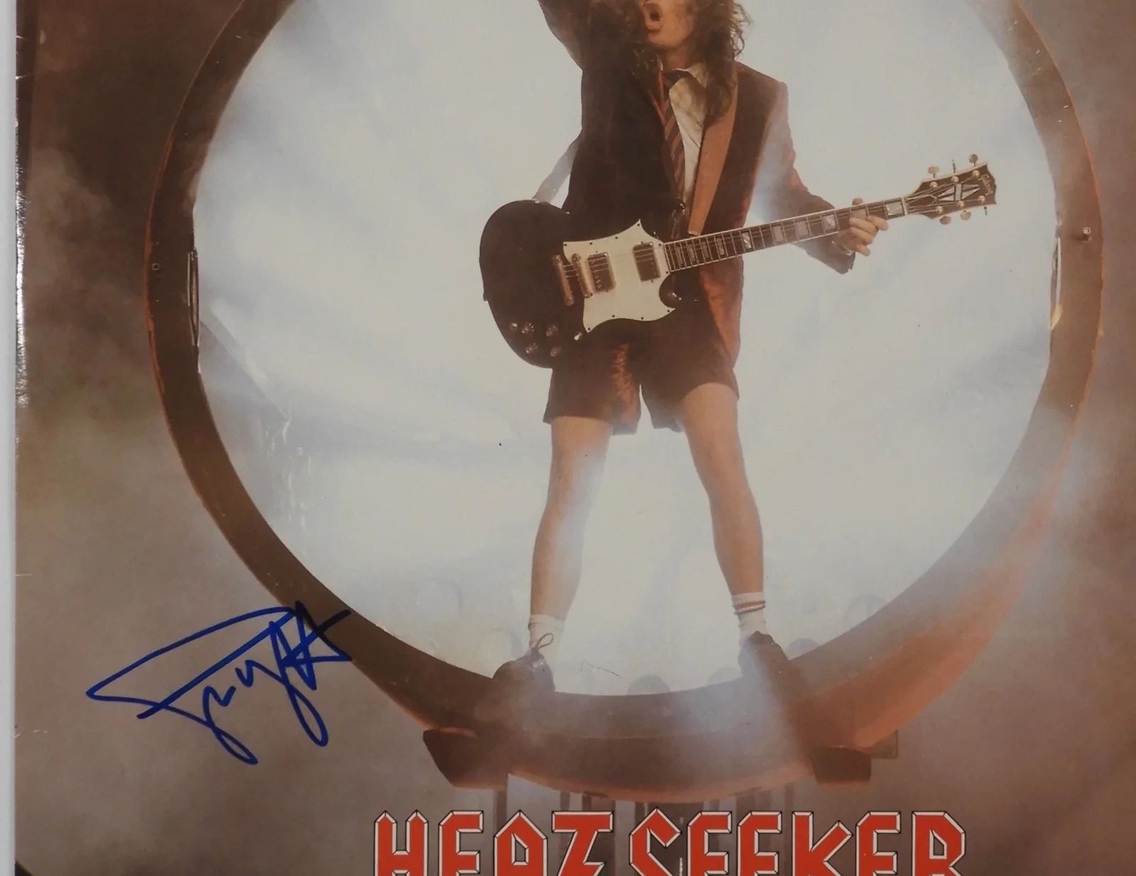 AC/DC Simon Wright JSA Signed Autograph Album Record Vinyl Heat Seeker, image 2