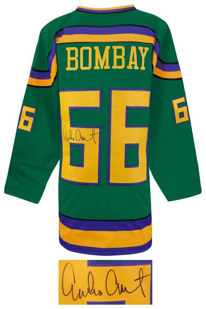 Websites — Emilio Estevez Signed Green Custom Hockey Jersey - (SCHWARTZ COA), изображение 2