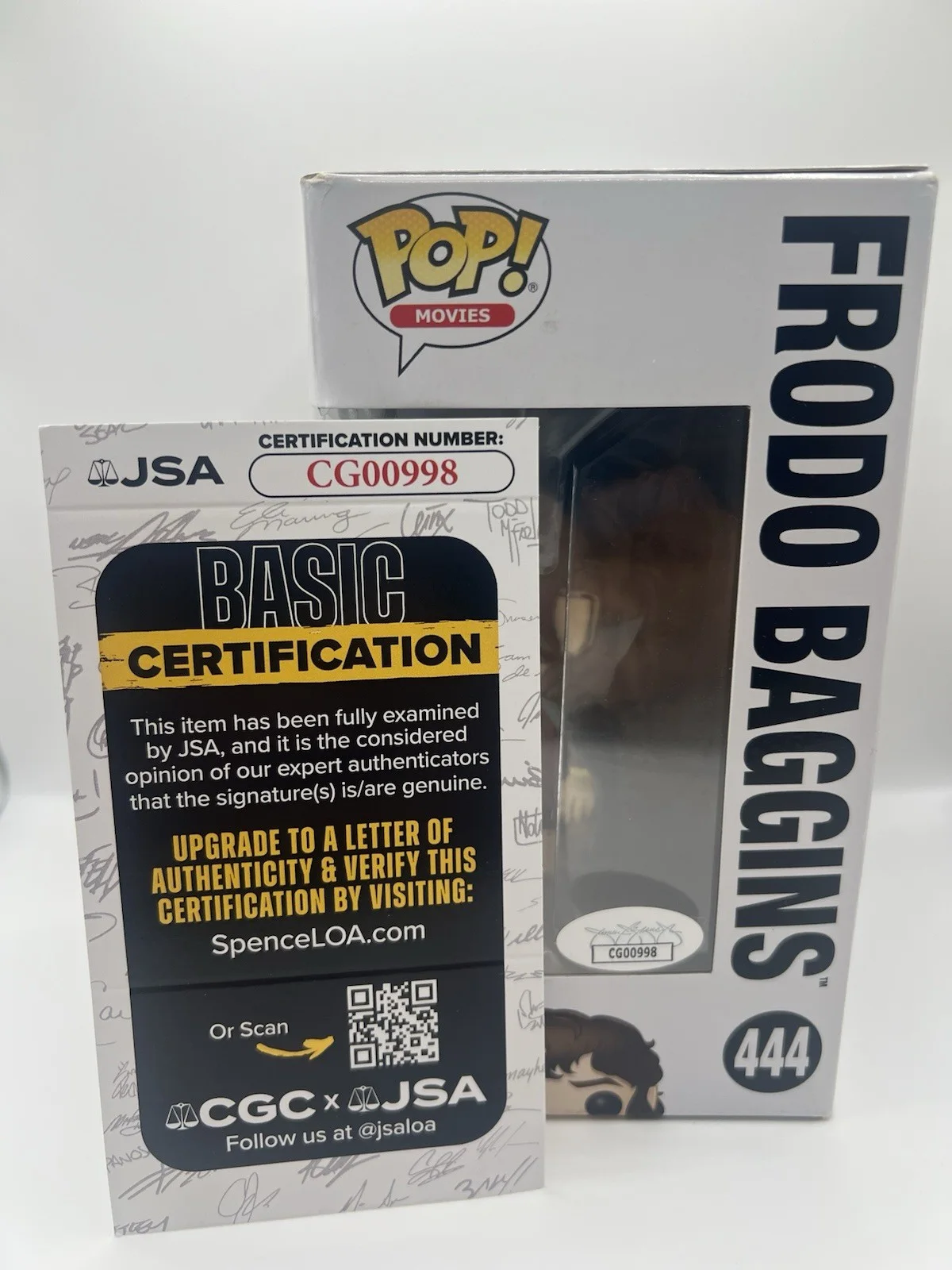 Elijah Wood Signed Auto Frodo Baggins Lord Of The Rings Funko #444 w/JSA COA, изображение 3