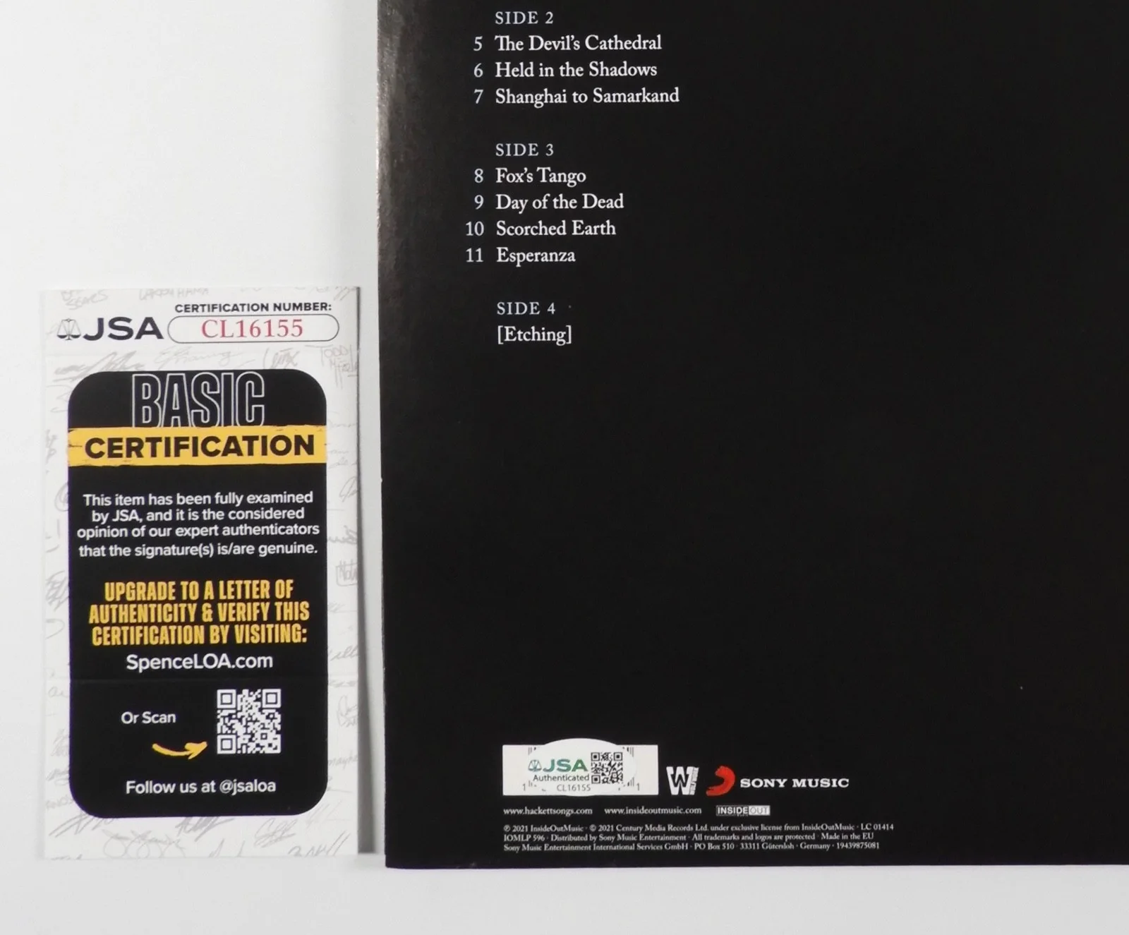 Steve Hackett JSA Signed Autograph Album Record Vinyl Surrender Of Silence, изображение 3