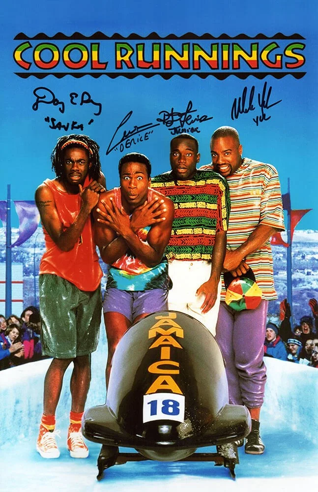 Websites — Cool Runnings Cast Signed 11x17 Movie Poster w/Names (4 Sigs) - (SCHWARTZ COA)