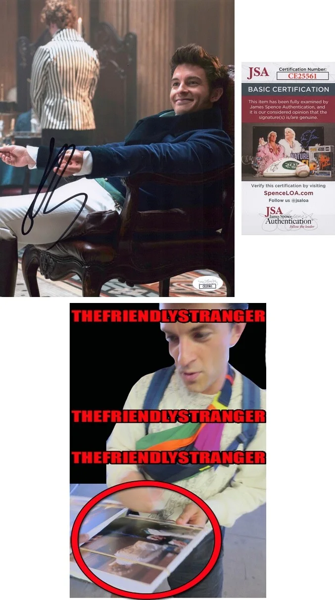 JONATHAN BAILEY — Jonathan Bailey signed "BRIDGERTON" 8x10 Photo EXACT PROOF SEXY Anthony JSA COA