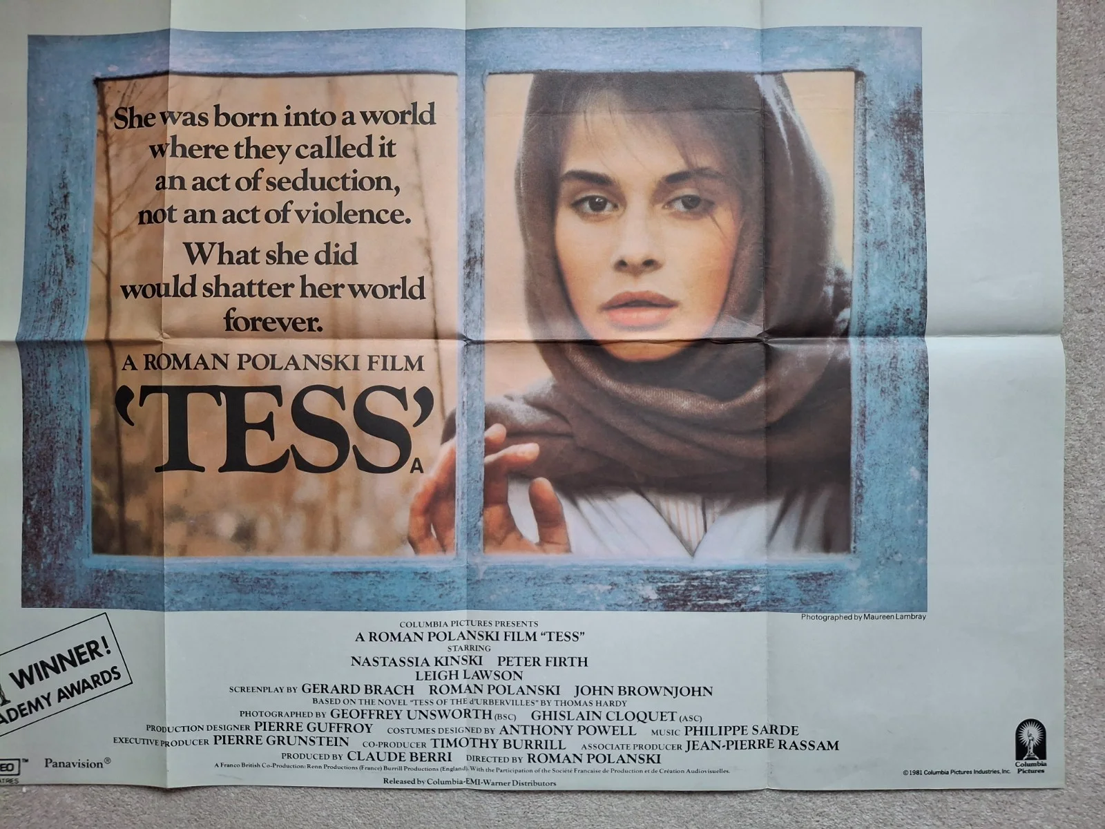 Tess Original Film Cinema Movie Quad Poster Nastassja Kinski, изображение 4