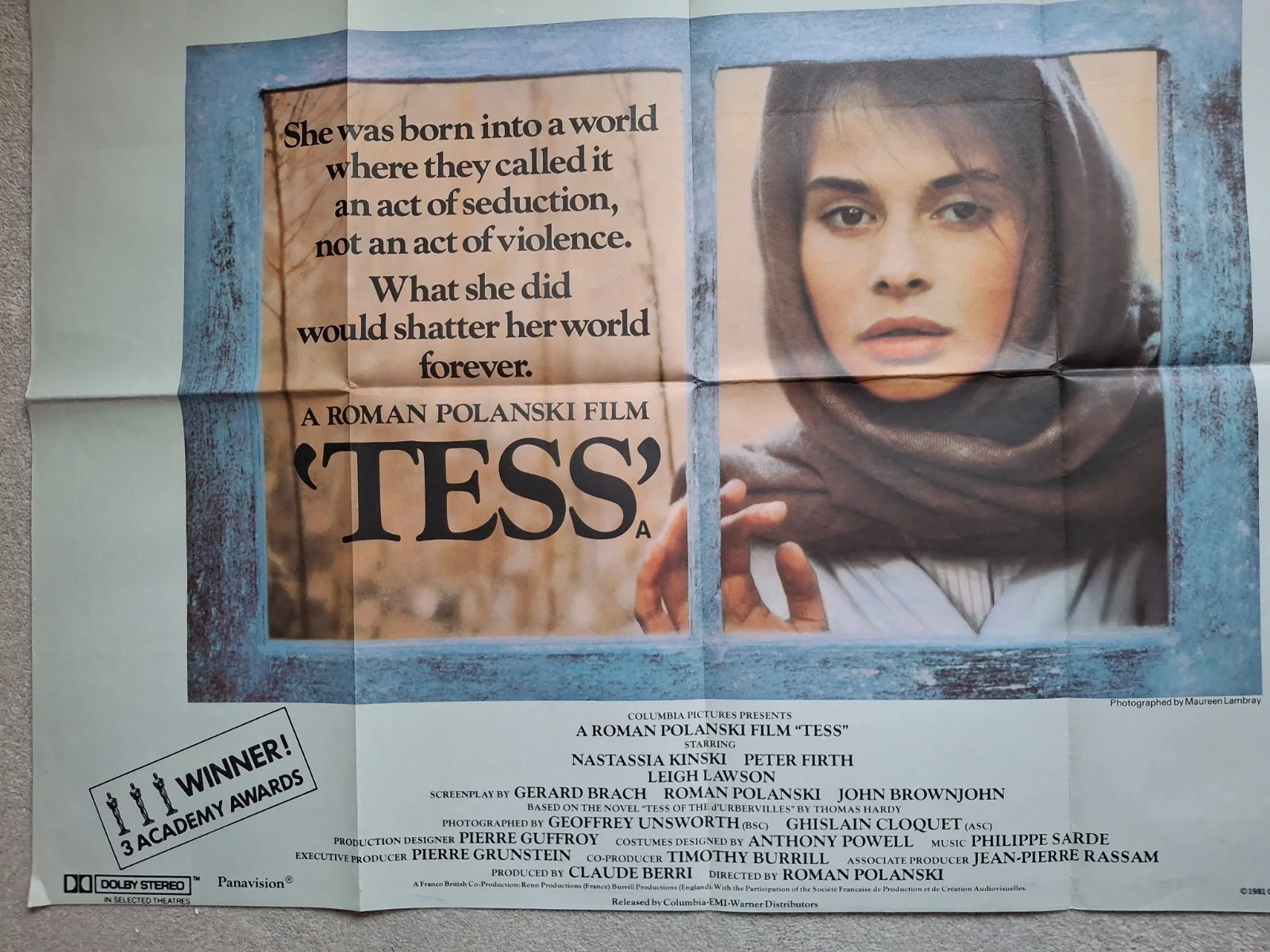 Tess Original Film Cinema Movie Quad Poster Nastassja Kinski, изображение 5
