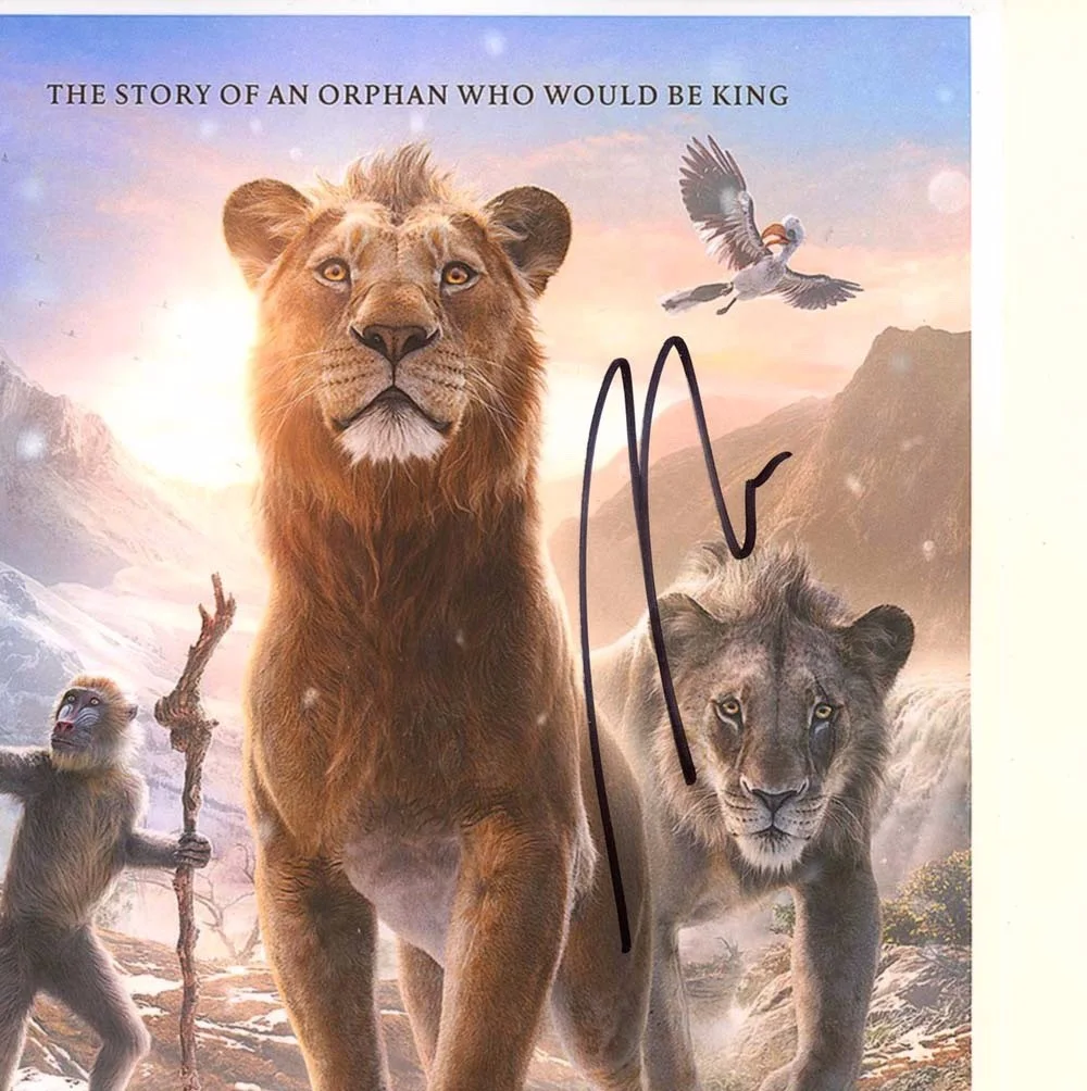 Aaron Pierre — Aaron Pierre signed "MUFASA: THE LION KING" 8x10 Photo EXT PROOF Mufasa ACOA COA, изображение 4