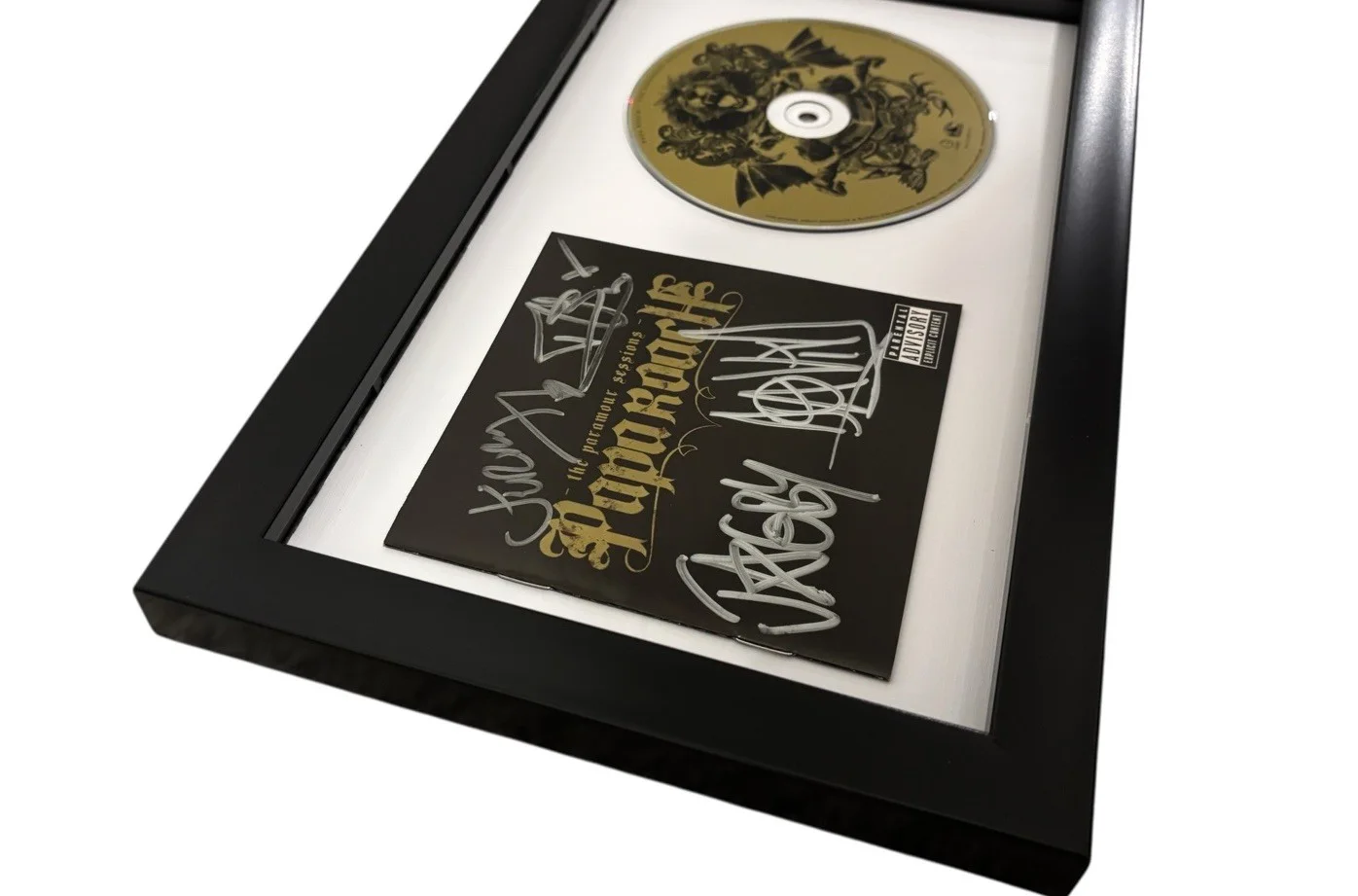 PAPA ROACH SIGNED AUTOGRAPH x4 PARAMOUR SESSIONS FRAMED & MATTED CD JACOBY +3, image 2