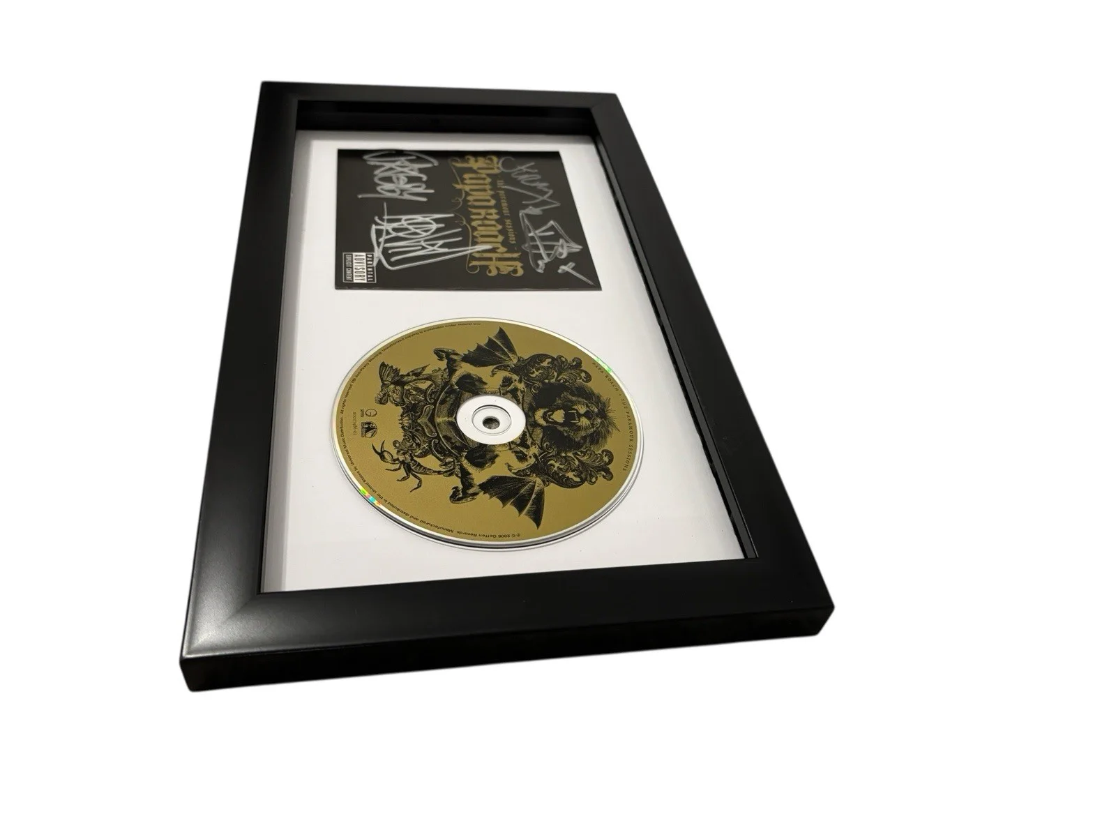 PAPA ROACH SIGNED AUTOGRAPH x4 PARAMOUR SESSIONS FRAMED & MATTED CD JACOBY +3, image 3