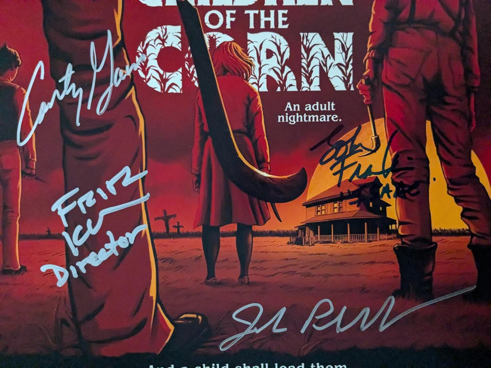 Philbin Franklin Gains Kiersch 4x Signed Children of the Corn 11x14 PHOTO JSA C, изображение 2