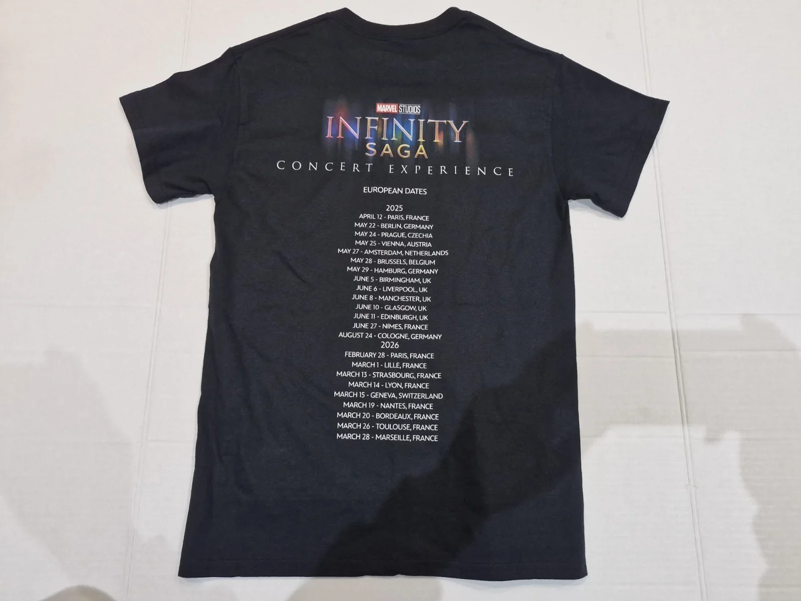 MARVEL INFINITY SAGA - official Live Concert Experience T-shirt - Size Small NEW, image 4