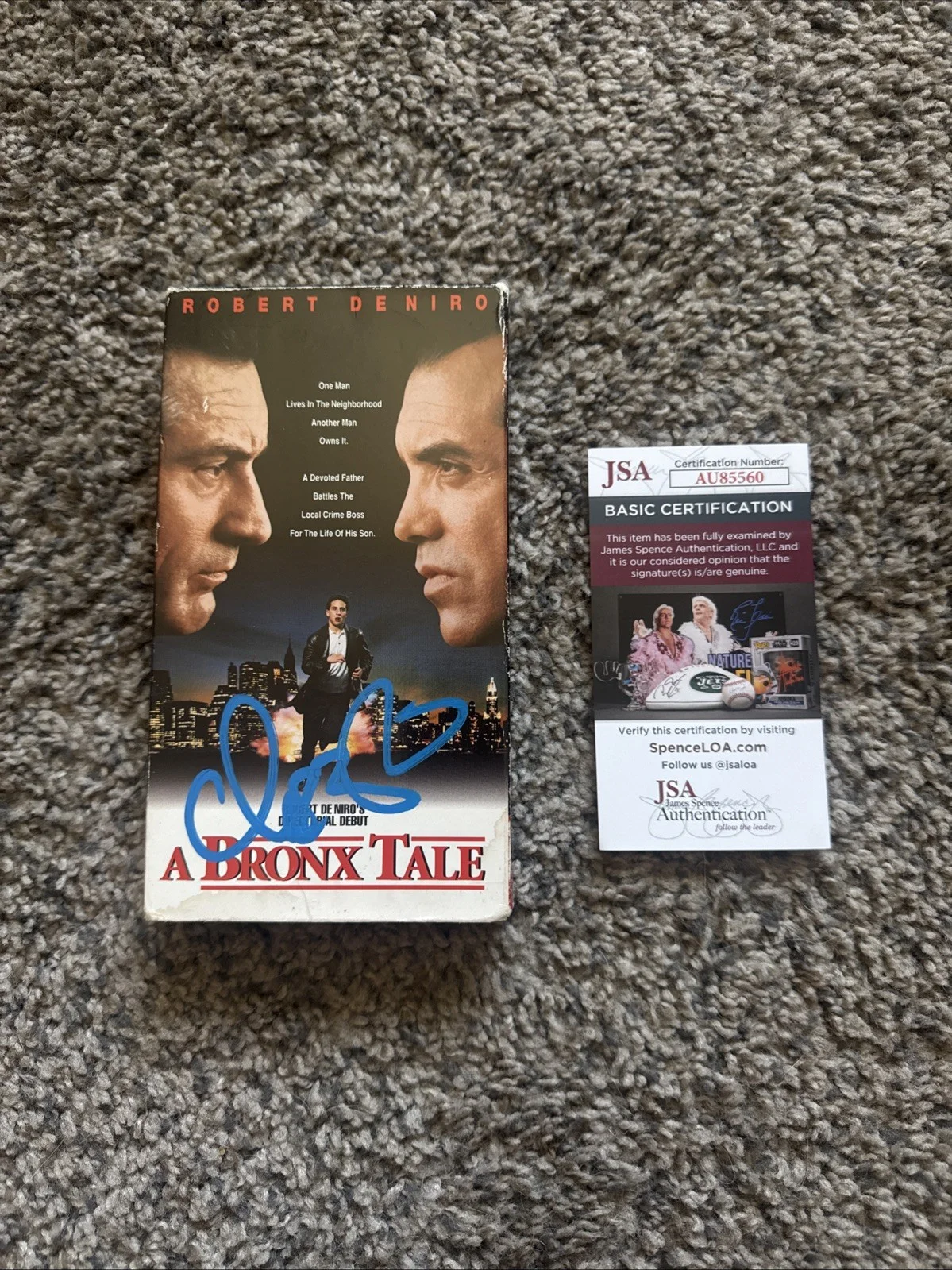 Chazz Palminteri — A Bronx Tale Cast Signed Autographed VHS Movie Chazz Palminteri JSA Certified