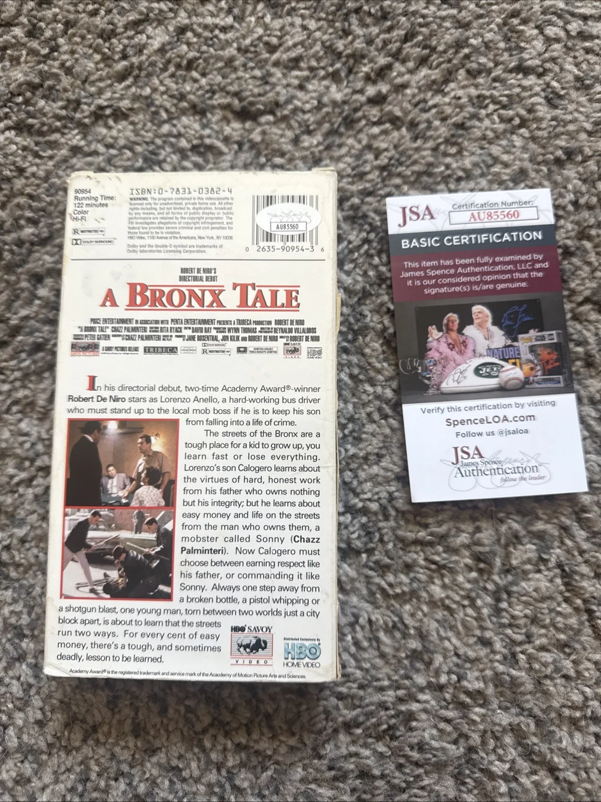 Chazz Palminteri — A Bronx Tale Cast Signed Autographed VHS Movie Chazz Palminteri JSA Certified, изображение 4