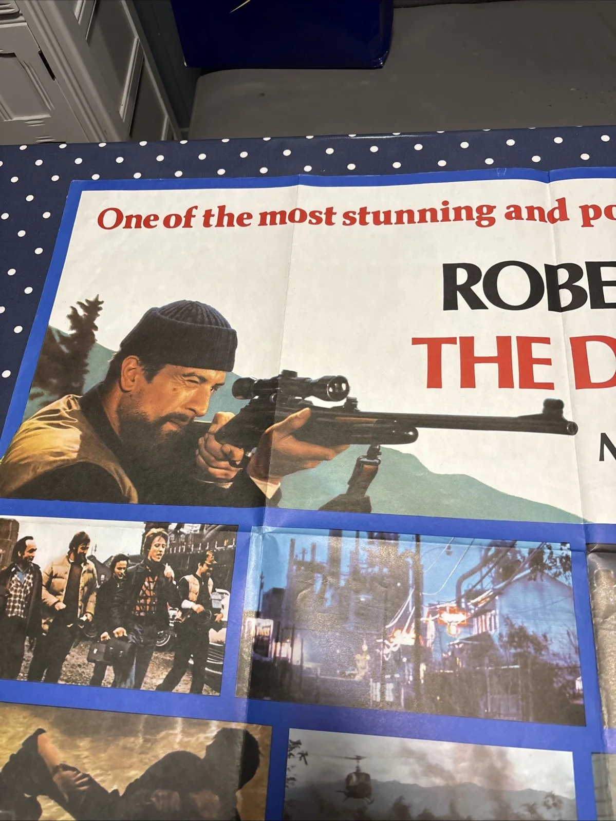 Genuine Original Vintage The deer hunter Cinema Film Poster 1978, Unused Mint, изображение 3