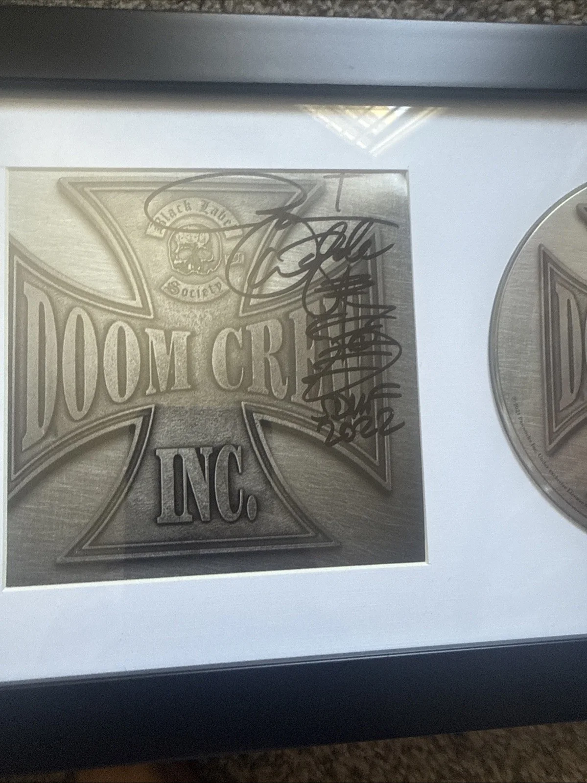Zakk Wylde Black Label Society Signed Autographed CD Booklet Doom Crew Framed, изображение 2