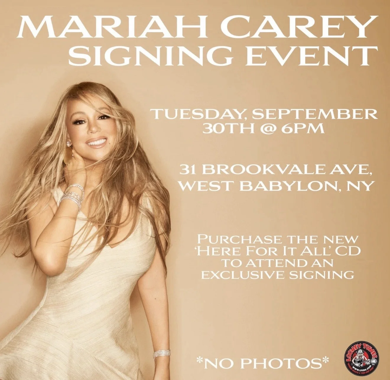 Mariah Carey HERE FOR IT ALL SIGNED CD BOOKLET Looney Tunes Exclusive Auto, изображение 4