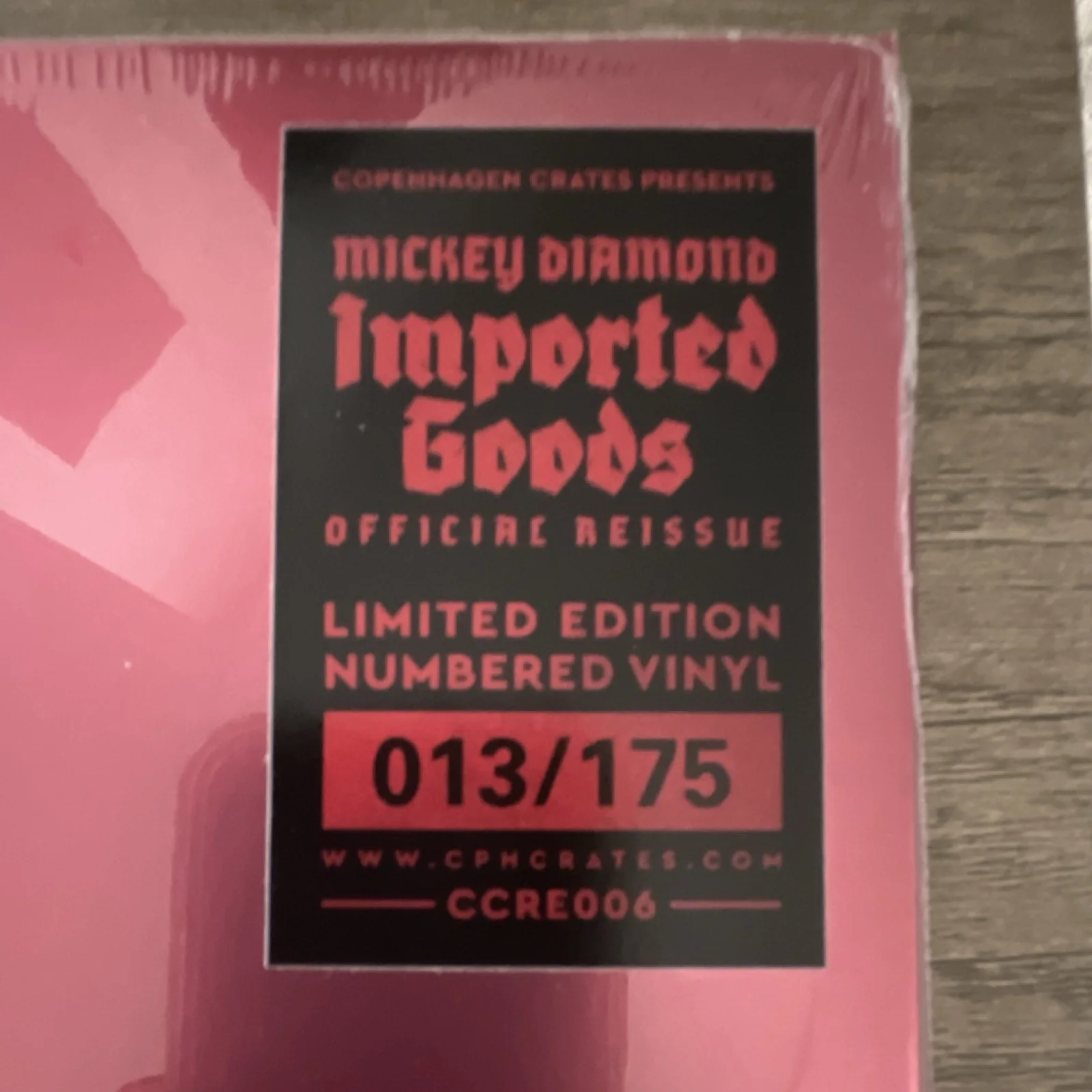 Mickey Diamond Imported Goods Signed Numbered Transparent Red Vinyl 013/175, image 3