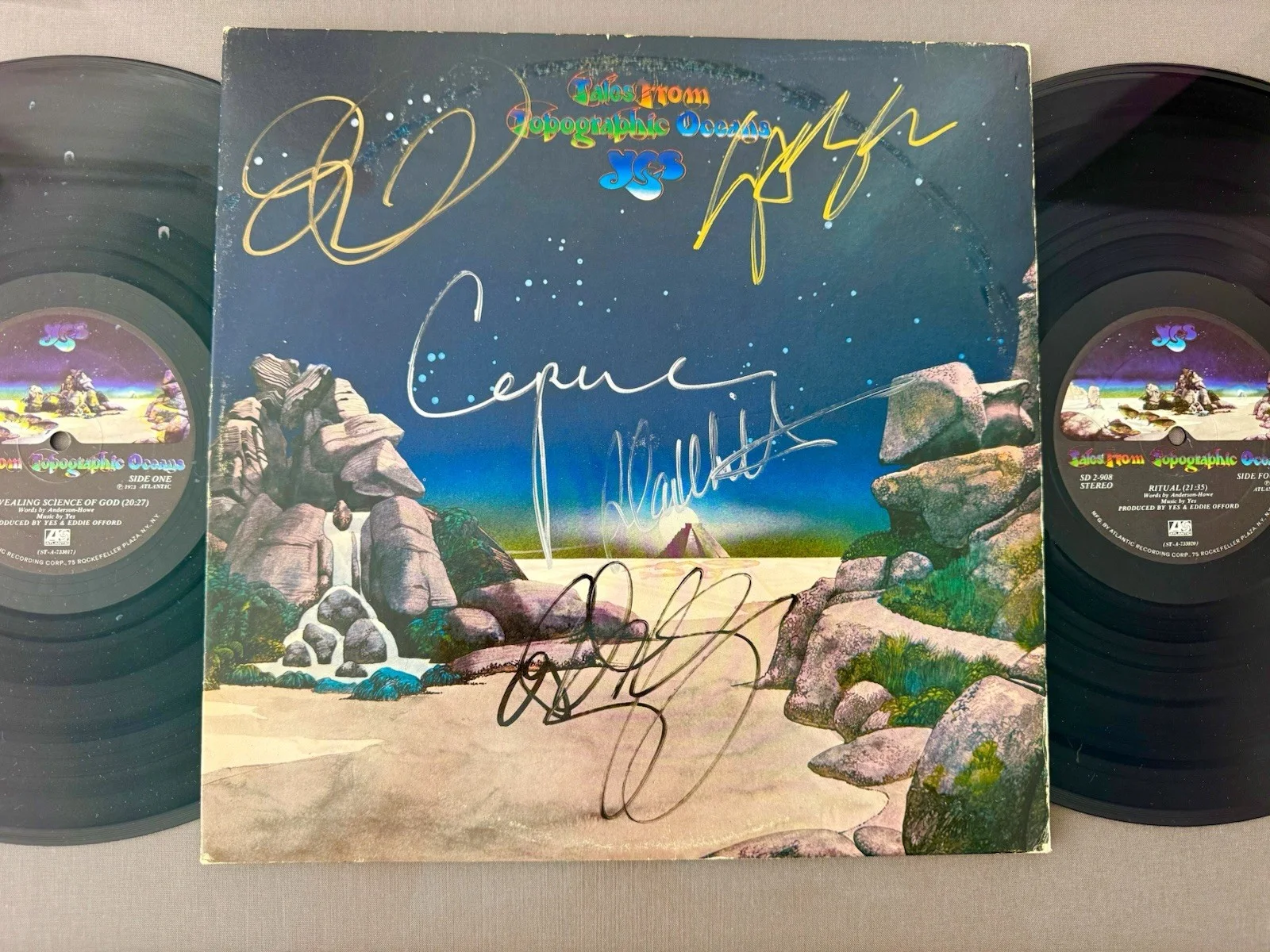 Yes - Tales From Topographic Oceans Signed And Framed Album, image 2