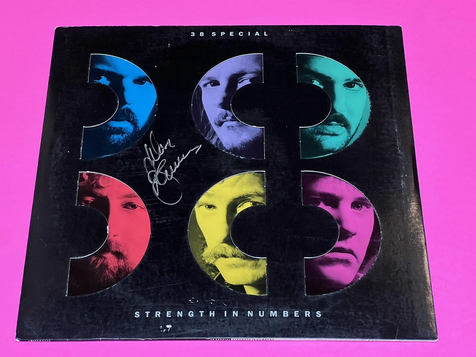 DON BARNES SIGNED 38 SPECIAL AUTOGRAPHED STRENGTH IN NUMBERS VINYL LP *PROOF*, image 5