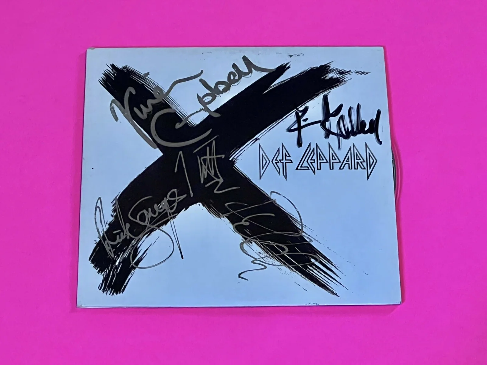 DEF LEPPARD SIGNED AUTOGRAPHED X CD ALBUM *PROOF*, image 2