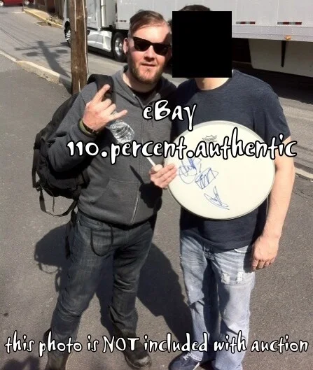 SEETHER x2 DALE STEWART JOHN HUMPHREY SIGNED AUTO DRUM HEAD *EXACT PROOF*, image 3