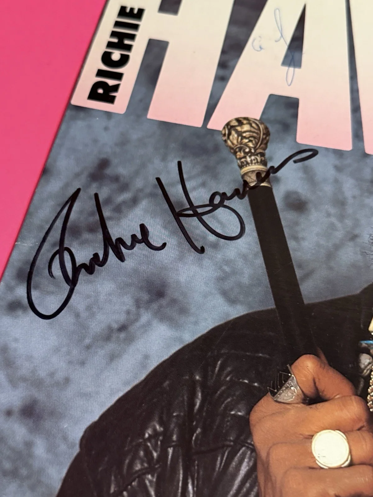 RICHIE HAVENS SIGNED AUTOGRAPHED SIMPLE THINGS VINYL RECORD COVER *JSA COA*, image 2