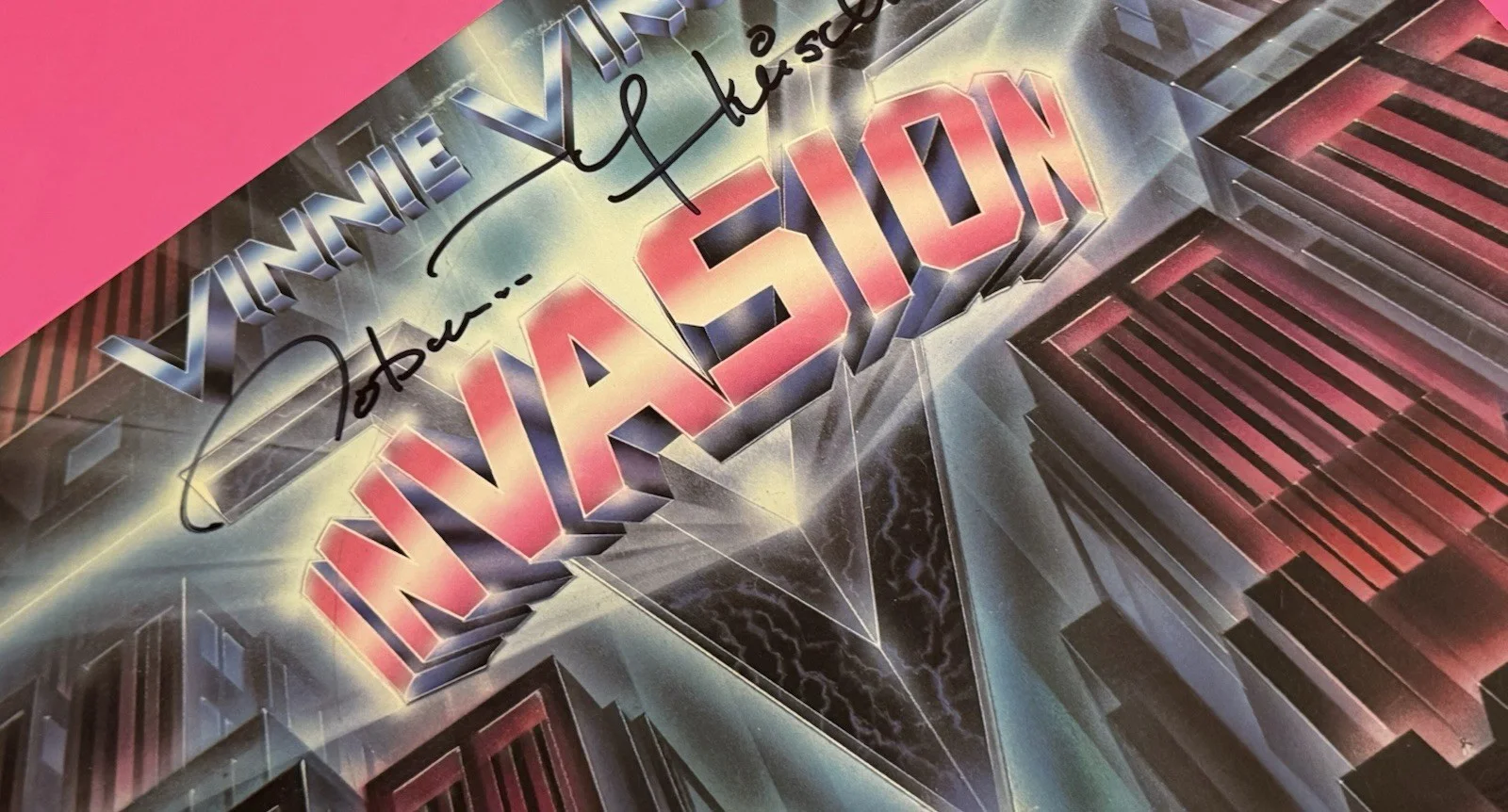 ROBERT FLEISCHMAN SIGNED AUTOGRAPHED VINNIE VINCENT INVASION VINYL LP JSA, image 4