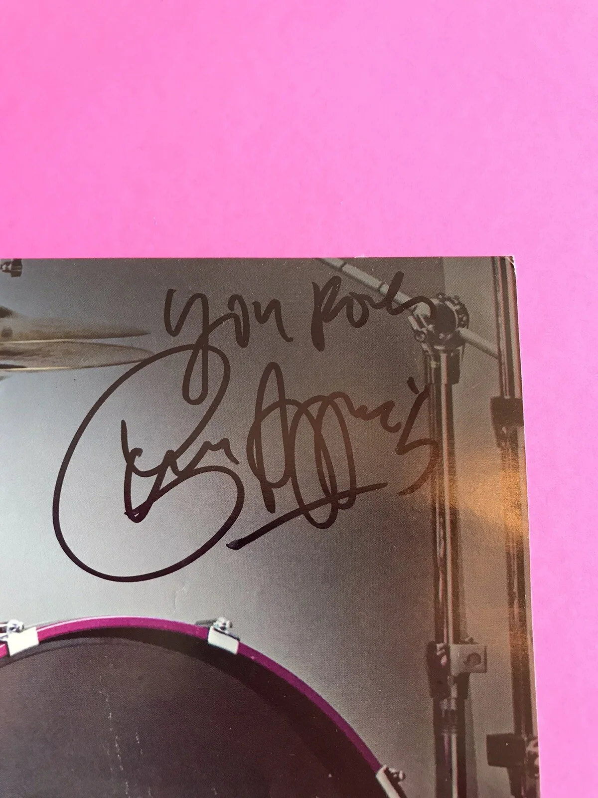 CARMINE APPICE SIGNED AUTOGRAPHED 12x18 DDRUM PROMO POSTER *PROOF*, image 3