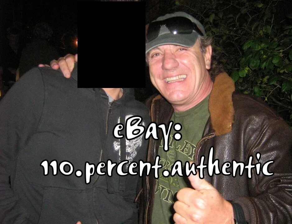 AC/DC x6 ENTIRE BAND SIGNED AUTOGRAPHED DRUMHEAD *EXACT PROOF*, image 3