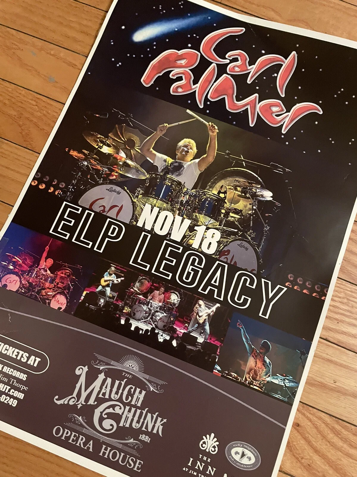 CARL PALMER ASIA LEGACY OF ELP 2021 CONCERT LOBBY SHOW EVENT POSTER, изображение 2