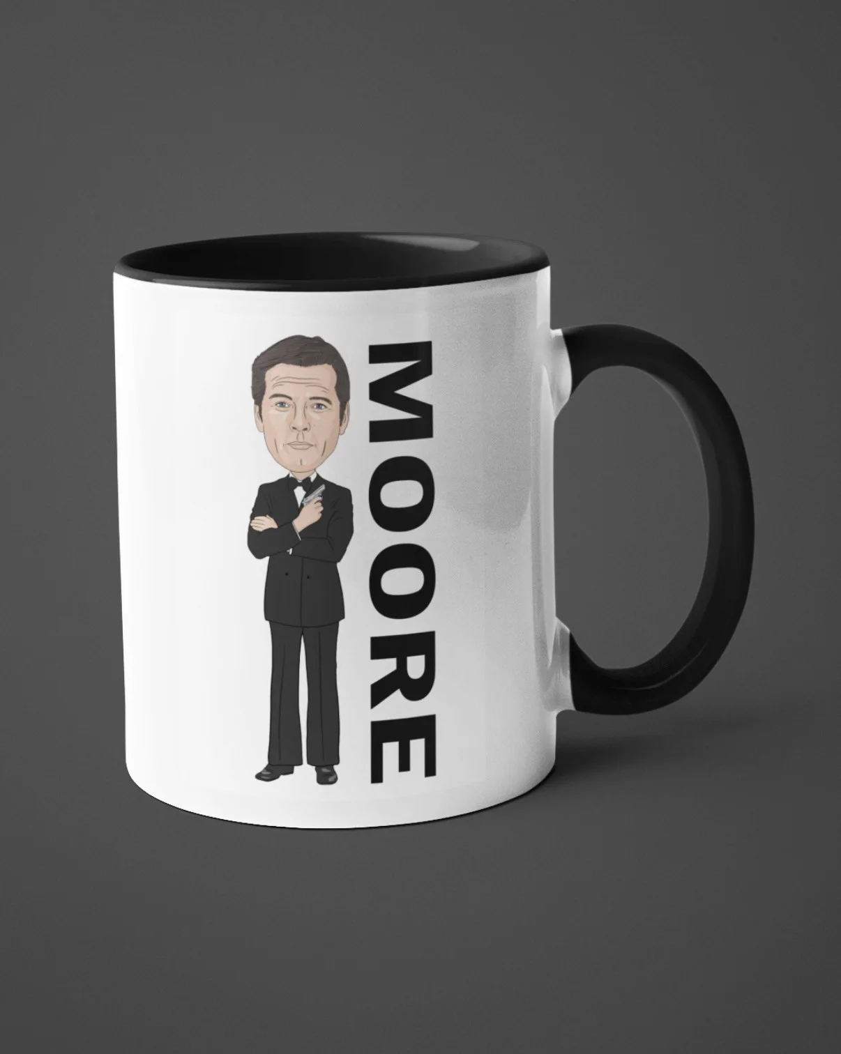 James Bond Roger Moore Unofficial Movie theme Cartoon Graphic Art Mug, изображение 2