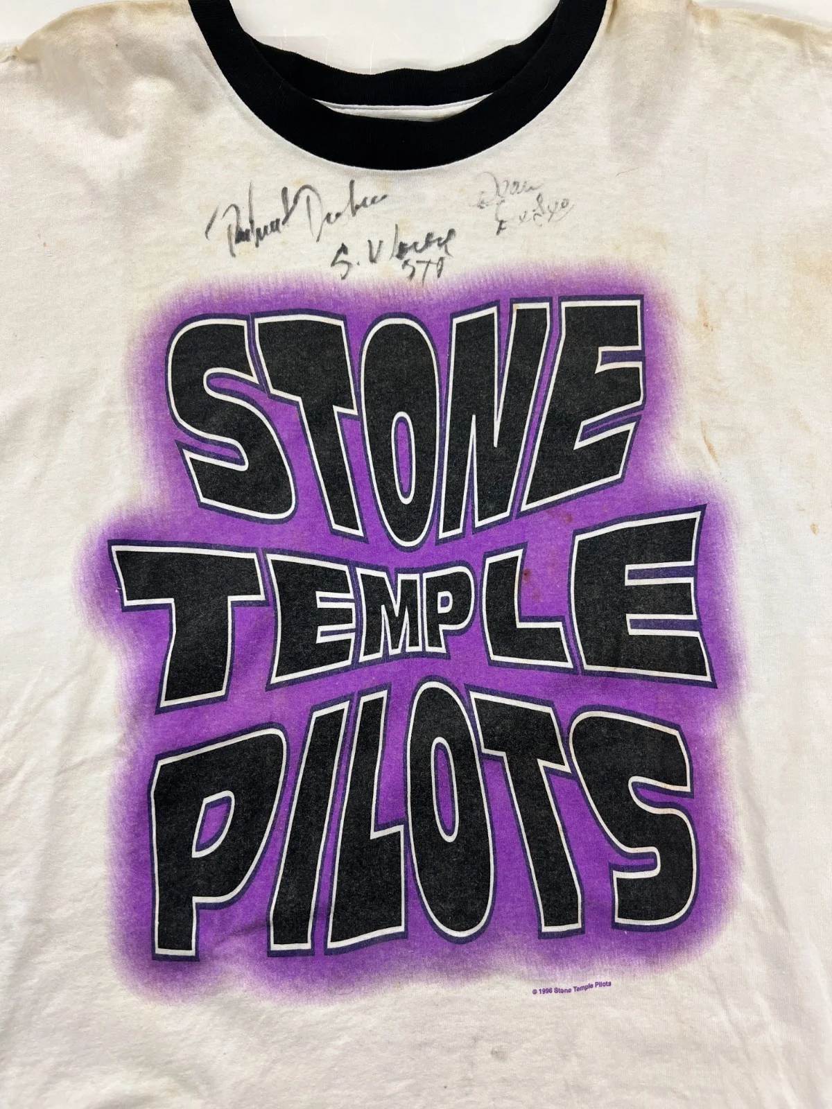 Stone Temple Pilots Signed Autographed Vintage T-Shirt JSA REAL Scott Weiland, image 4