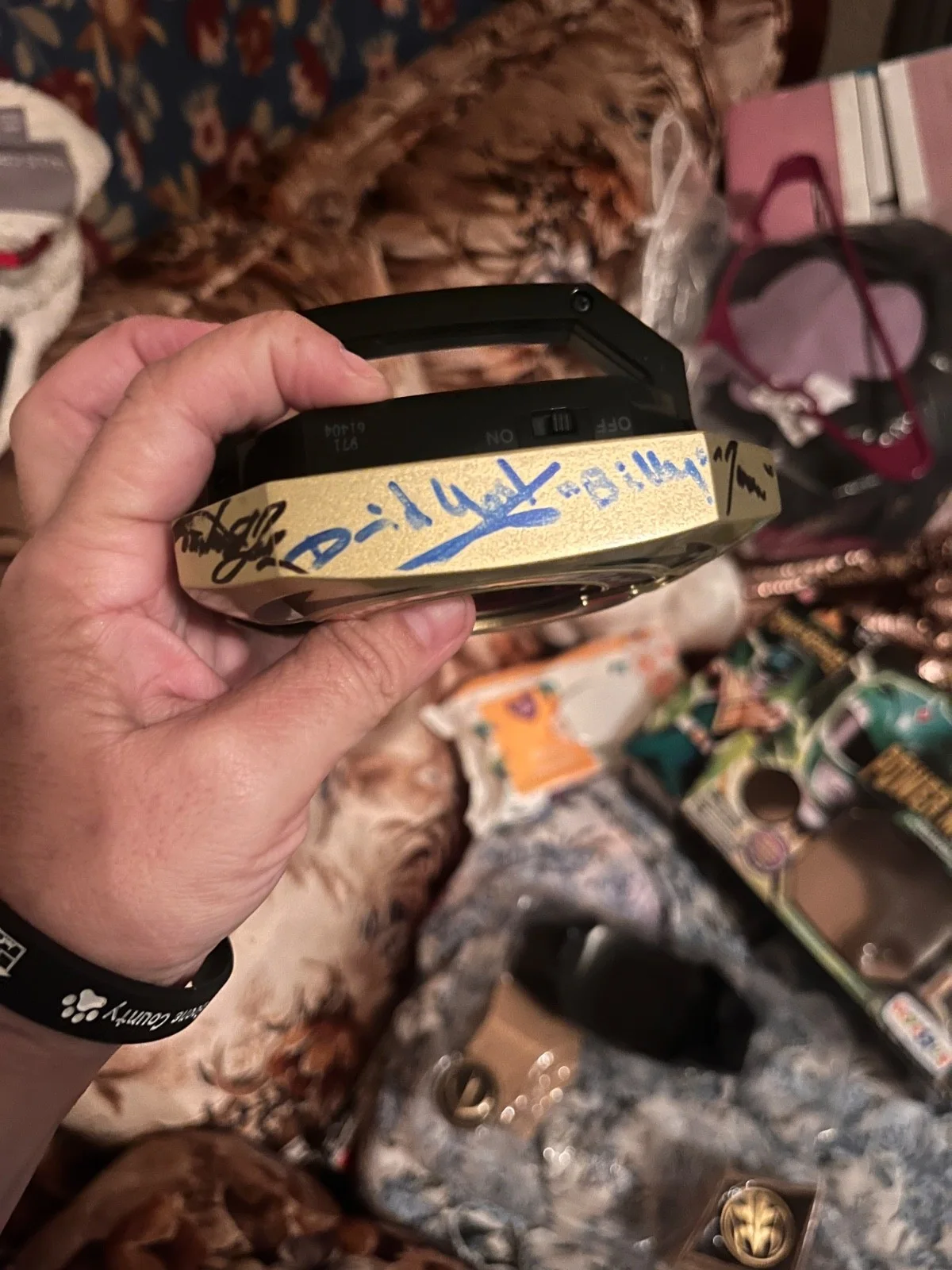 Jason David Frank, David Yost, Walter Emanuel, Austin St John — Rare Signed Green/White Ranger Morpher, Toys R Us exclusive, изображение 5