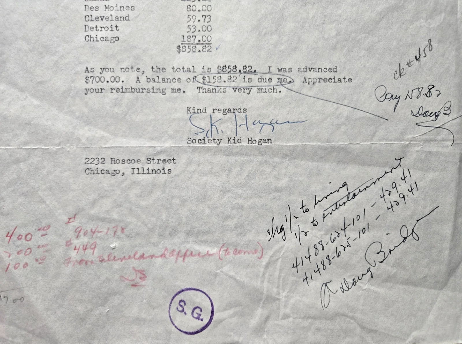 RARE 1953 SOCIETY KID HOGAN Letter - OFF LIMITS Film Promotion - PARAMOUNT FILMS, изображение 4