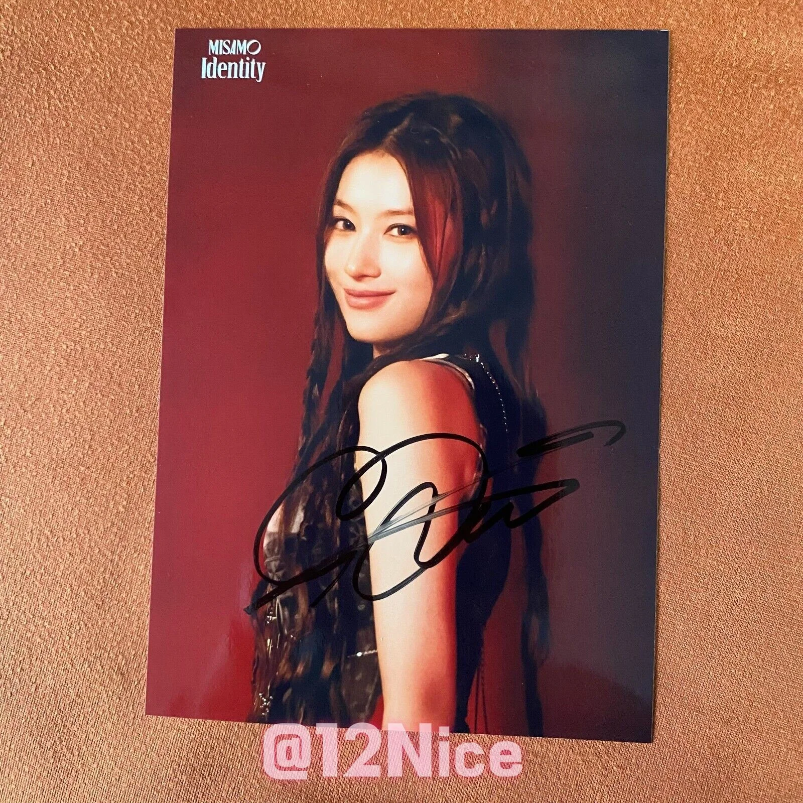 TWICE SANA Autographed Signed Photo MISAMO IDENTITY Collection 4*6 2024, изображение 4