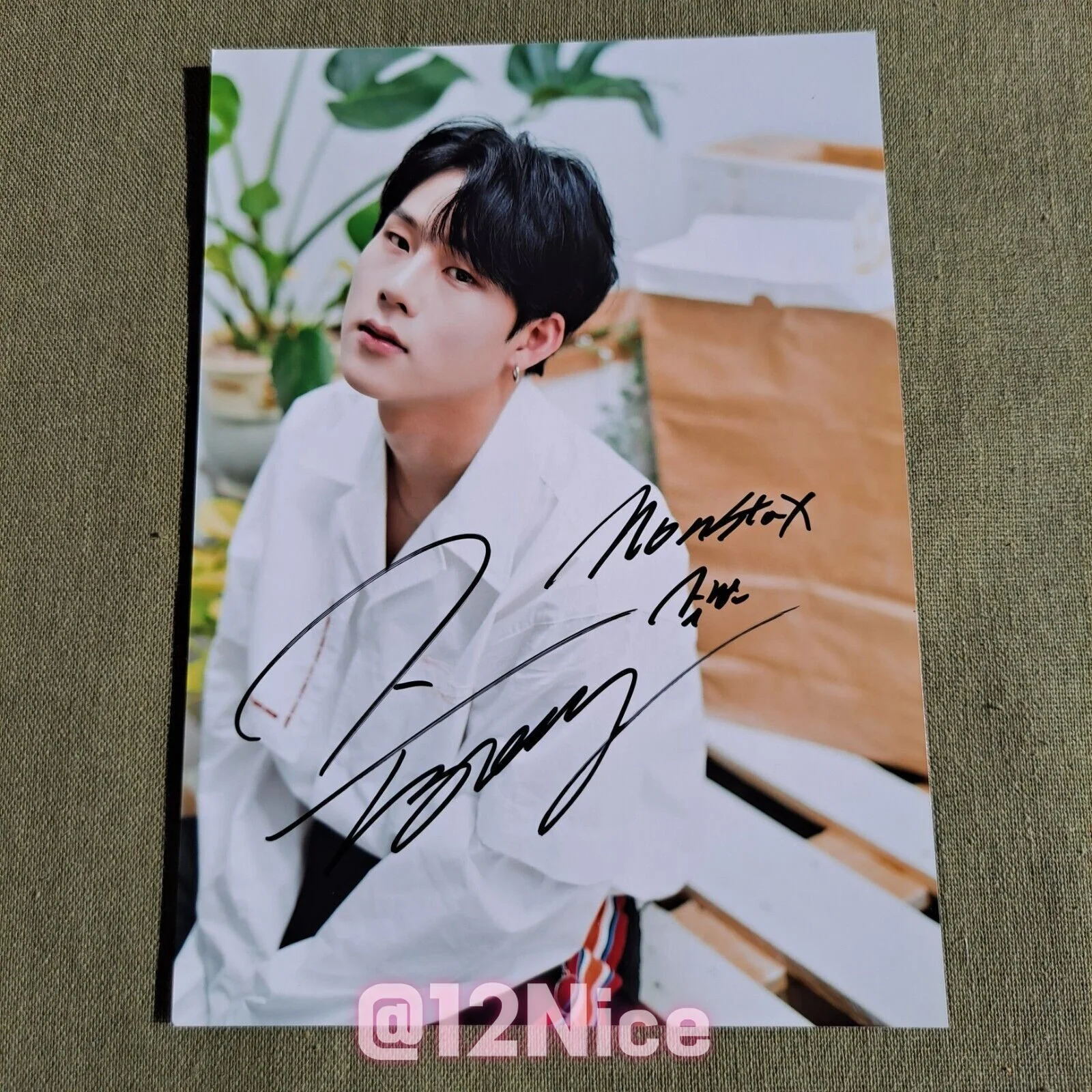 MONSTA X JOOHONEY Lee Joo Heon Autographed Signed Photo K-POP 4*6 2022, image 3