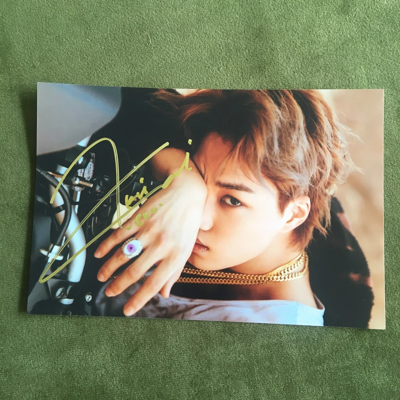 EXO KAI Kim Jong In Autographed Signed Photo Autographs 4*6 K-POP 2020, image 3