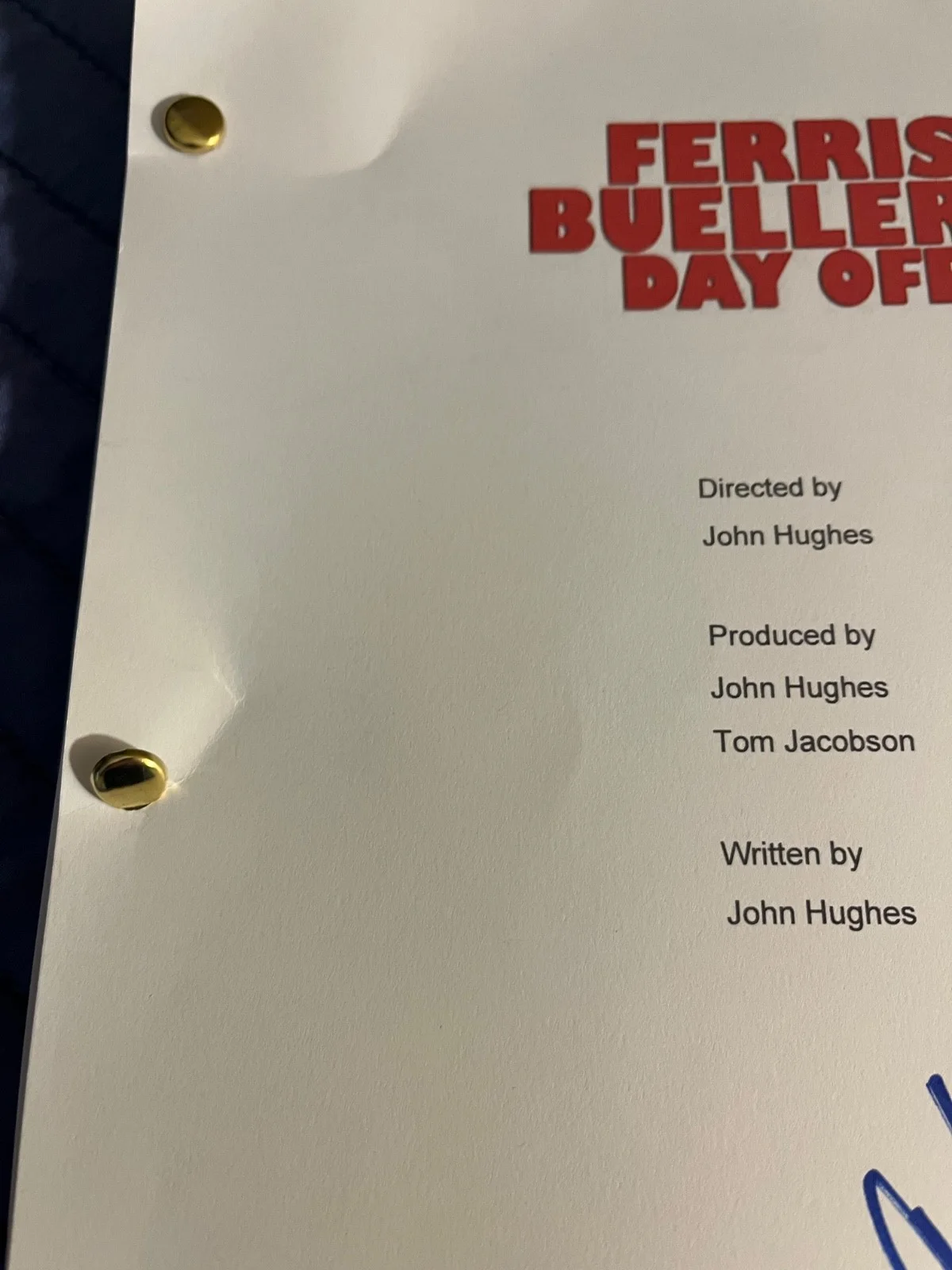 Matthew Broderick/Alan Ruck — Broderick Ruck Signed Ferris Bueller’s Day Off Full Movie Script Rare, image 5