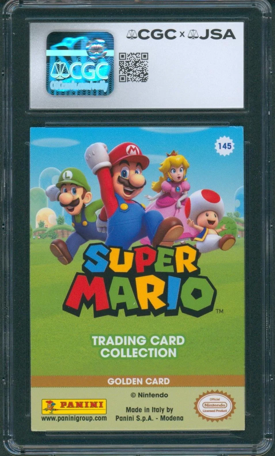 Charles Martinet — Charles Martinet Signed Gold Card Super Mario Panini Autograph CGC x JSA SLAB, image 2