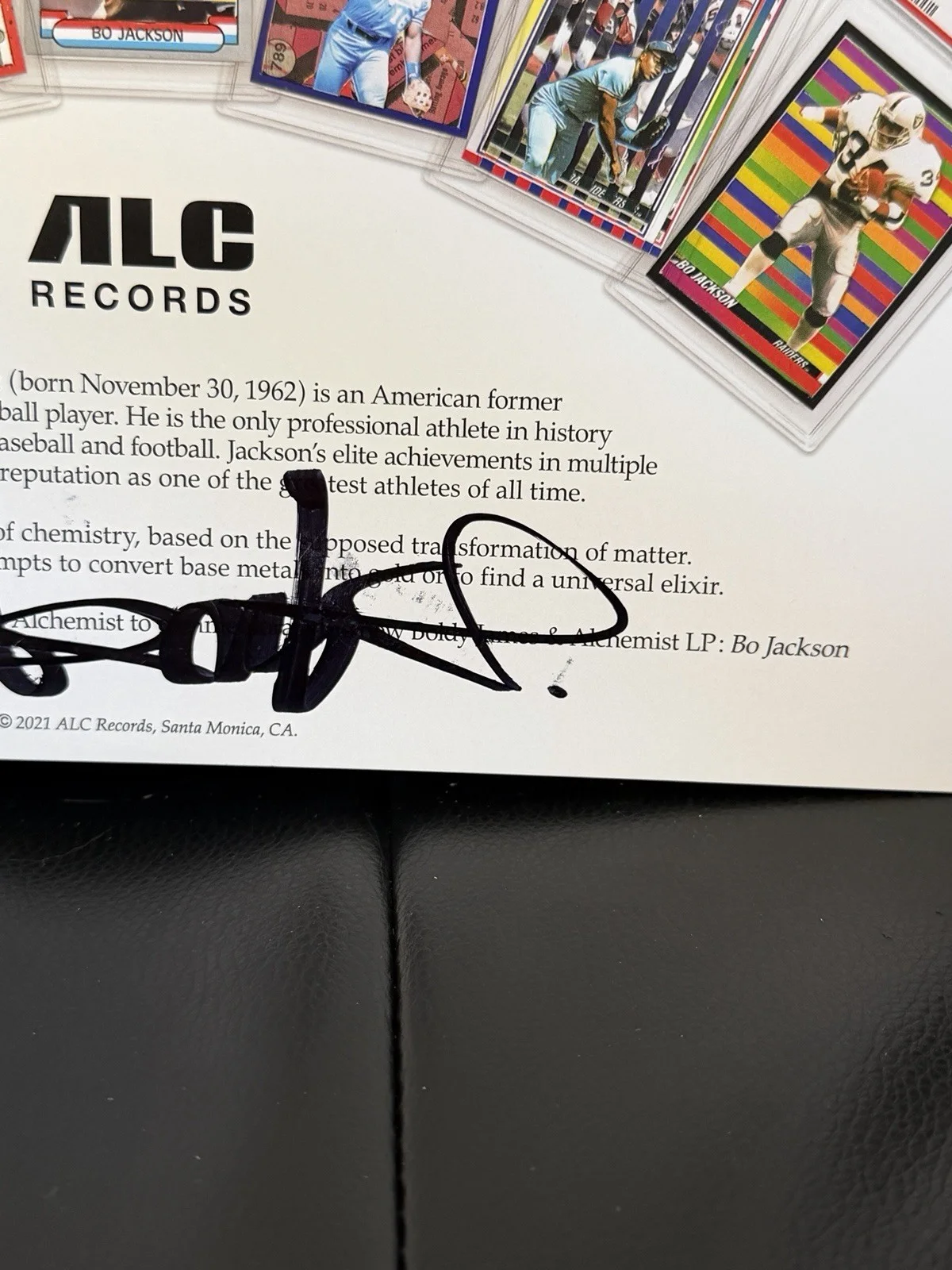 The Alchemist SIGNED INSERT Bo Jackson LP, image 3