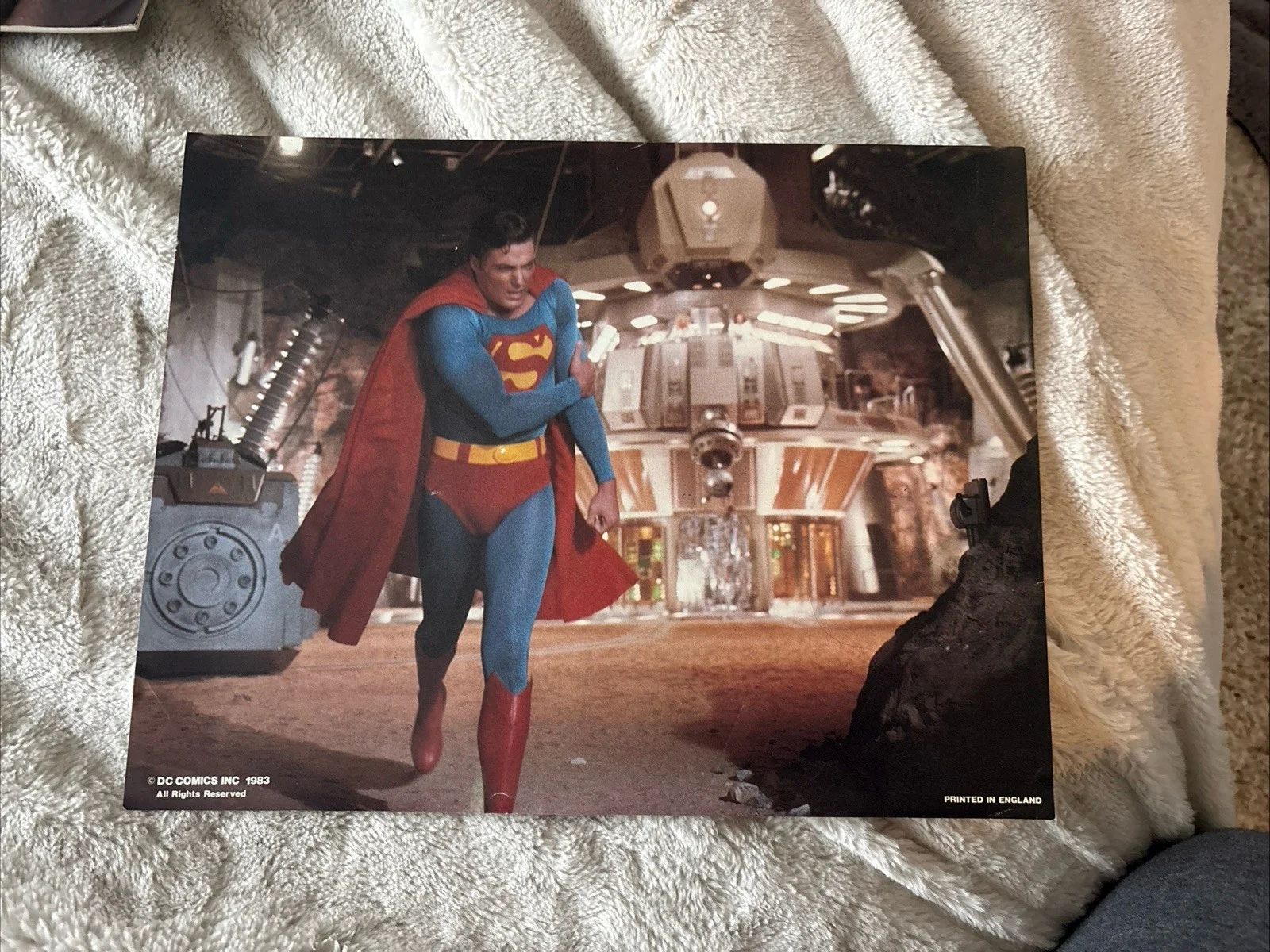 Origional 1983- Superman 3 Lobby Card. Printed In England. Christopher reeve., image 2