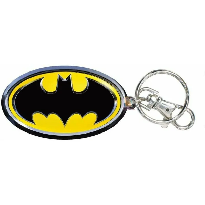BATMAN DC LOGO COLOUR PEWTER KEYRING, image 2