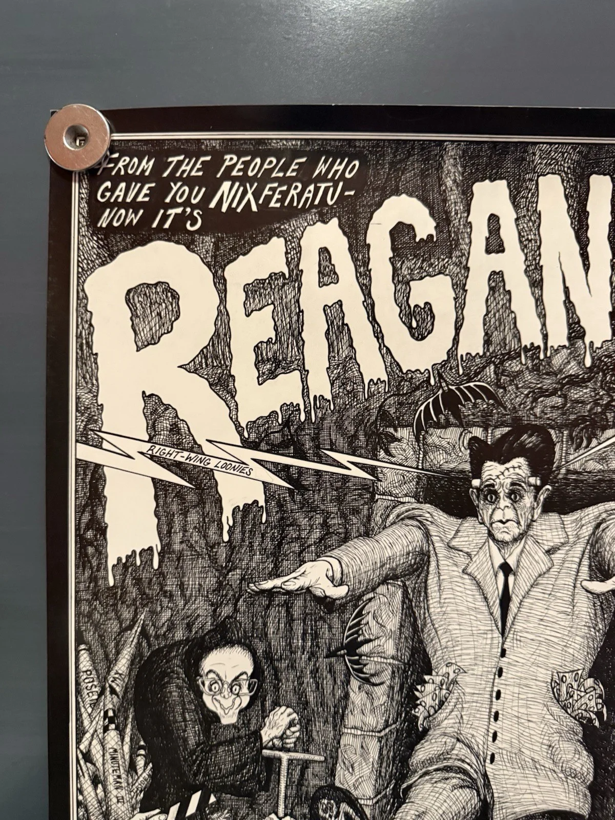 Ronald Regan Propaganda Comic Style Posters Beautifully Preserved And Signed, изображение 3