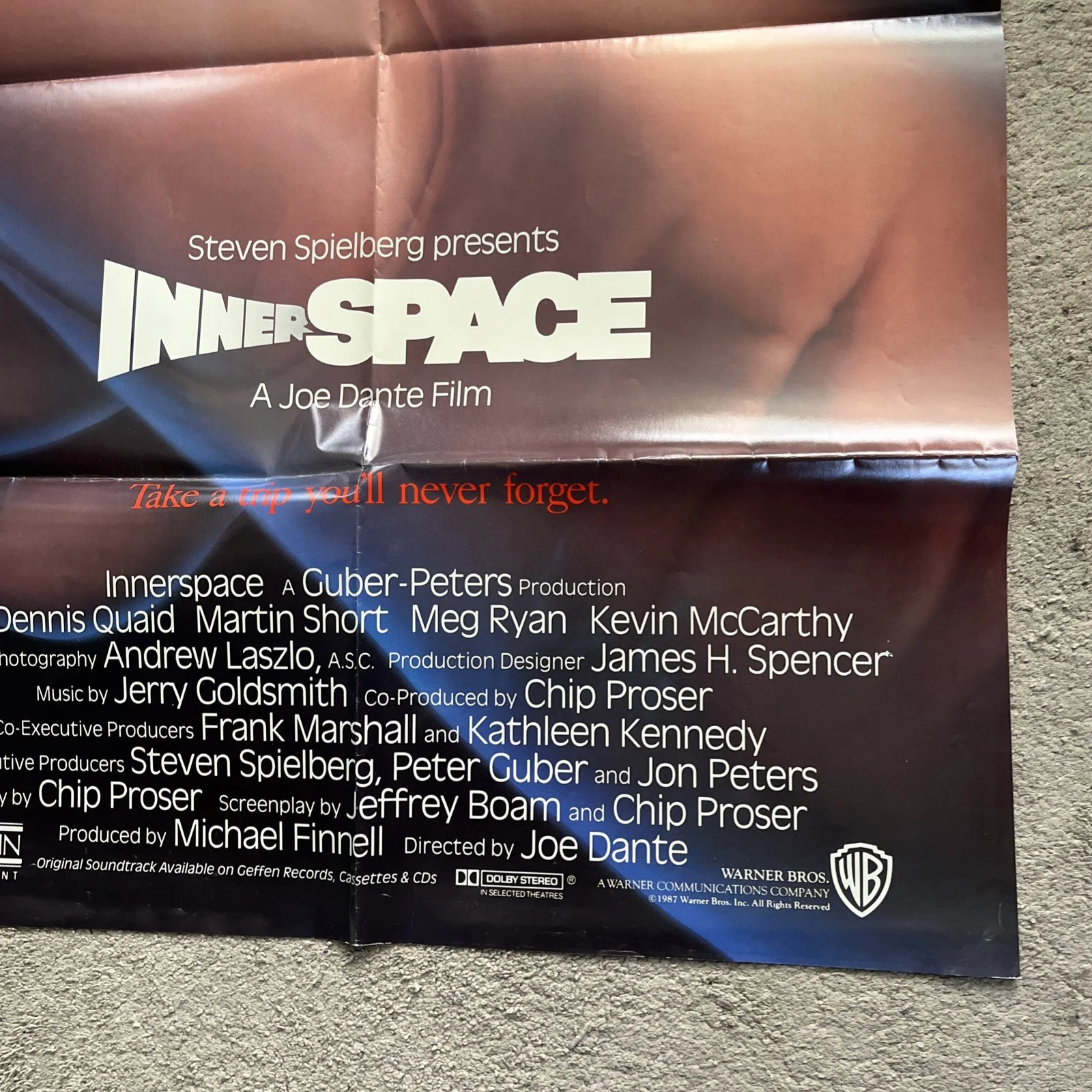 1987 Inner Space Original Movie House Full Sheet Poster, изображение 5