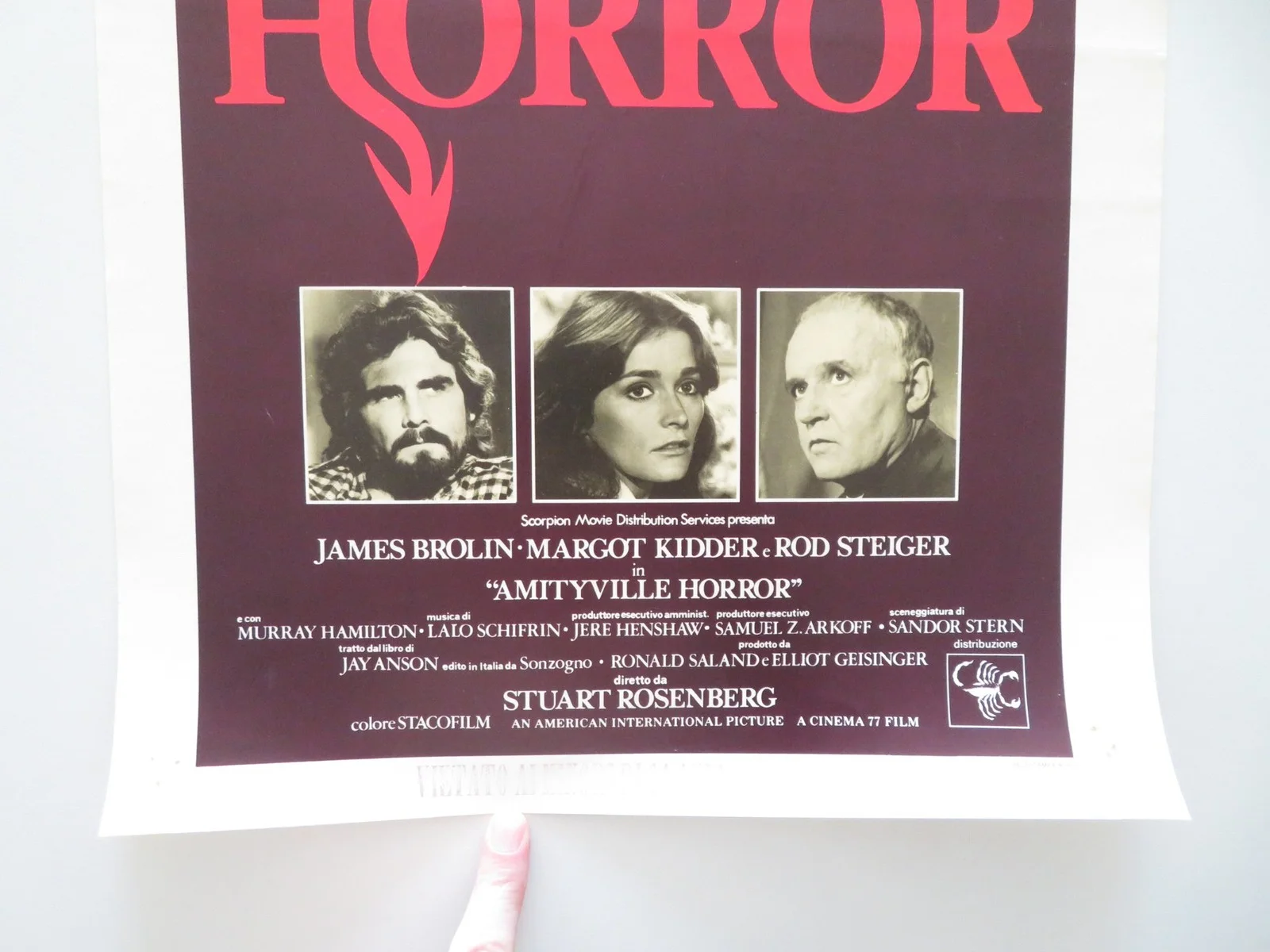 AMITYVILLE HORROR ITALIAN LOCANDINA POSTER JAMES BROLIN MARGOT KIDDER 1979, изображение 4