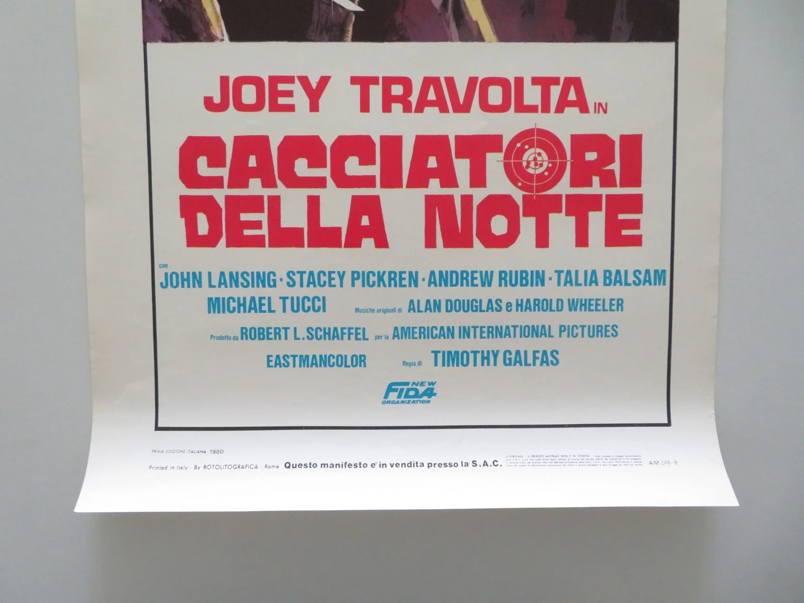 SUNNYSIDE ITALIAN LOCANDINA POSTER JOEY TRAVOLTA JOHN LANSING 1980, изображение 4